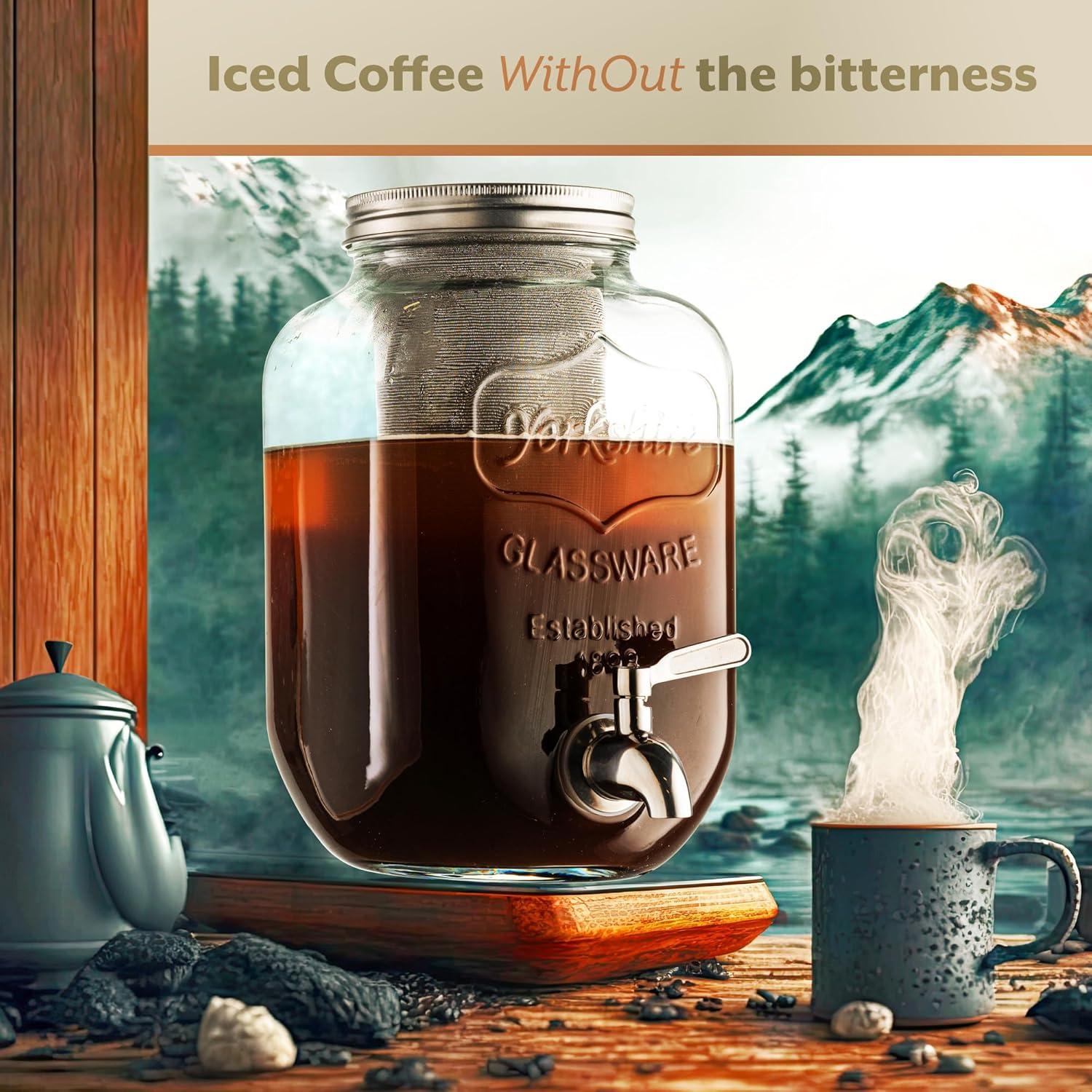 Cafetera Cold Brew Le'raze 1 Galón con Filtro Acero Inoxidable