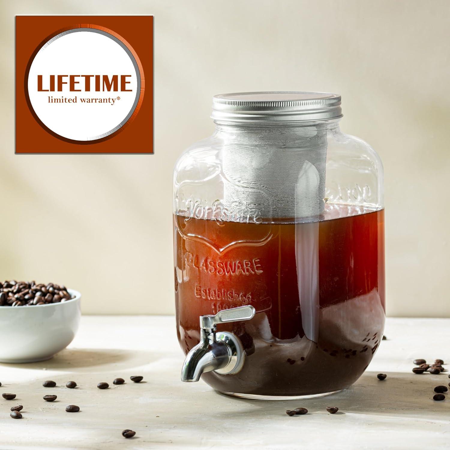 Cafetera Cold Brew Le'raze 1 Galón con Filtro Acero Inoxidable