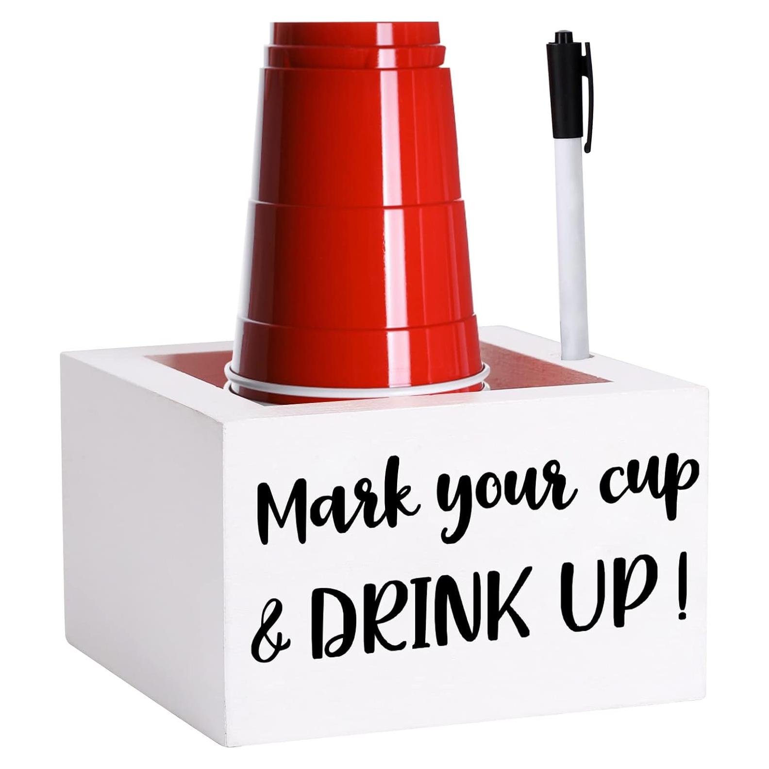 Soporte para Taza Individual Blanco KarNeey con Ranura para Marcador