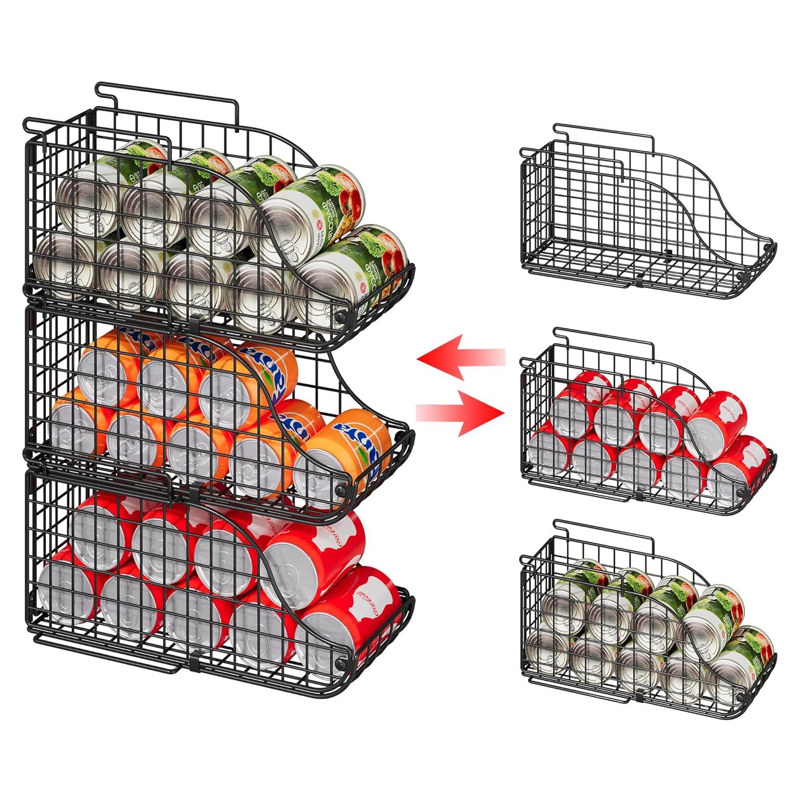 Dispensador de Latas Apilable 3-Pack Sonyabecca - Organizador de Cocina