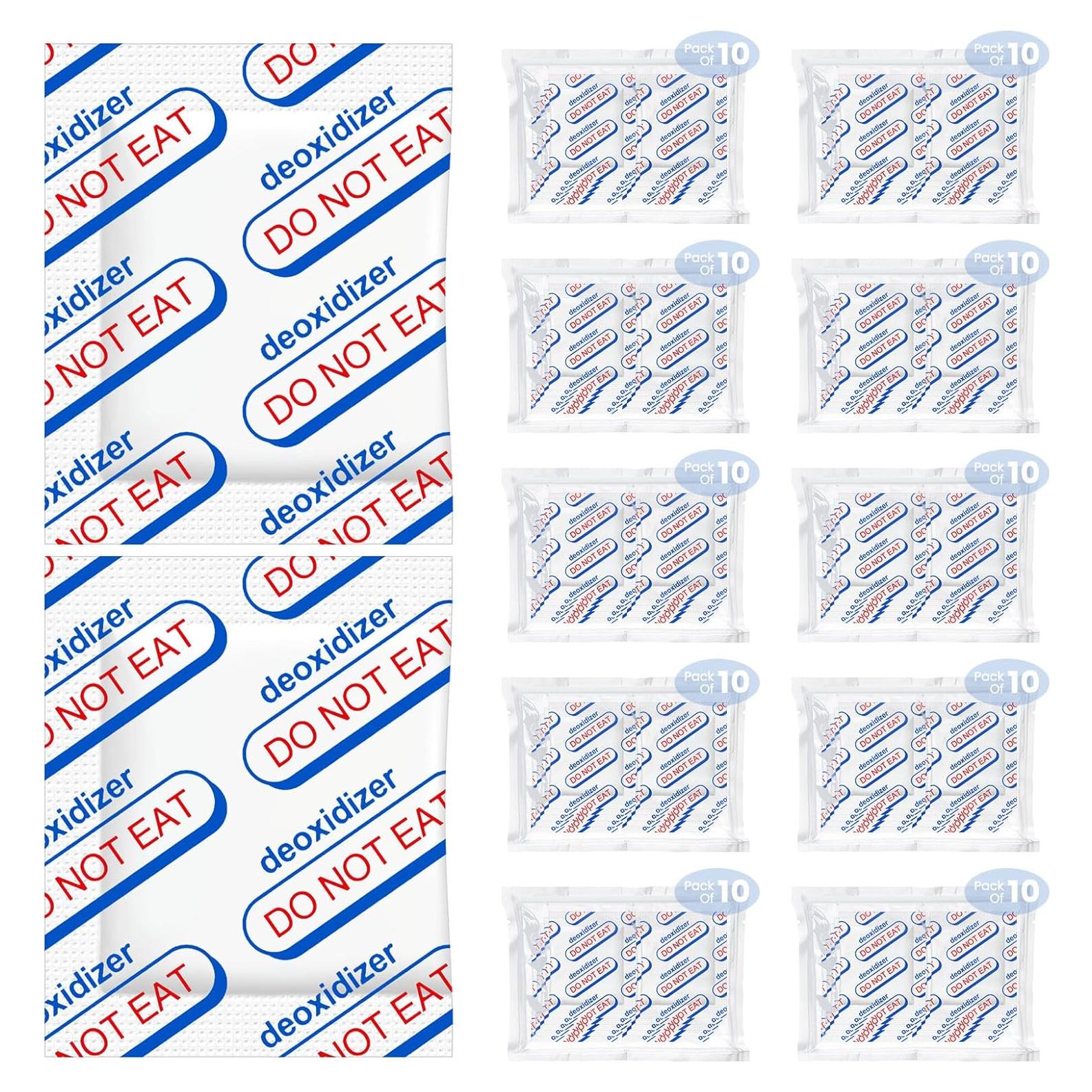 Absorbentes de Oxígeno 400CC Lidisanita - 10 Paquetes Grado Alimenticio