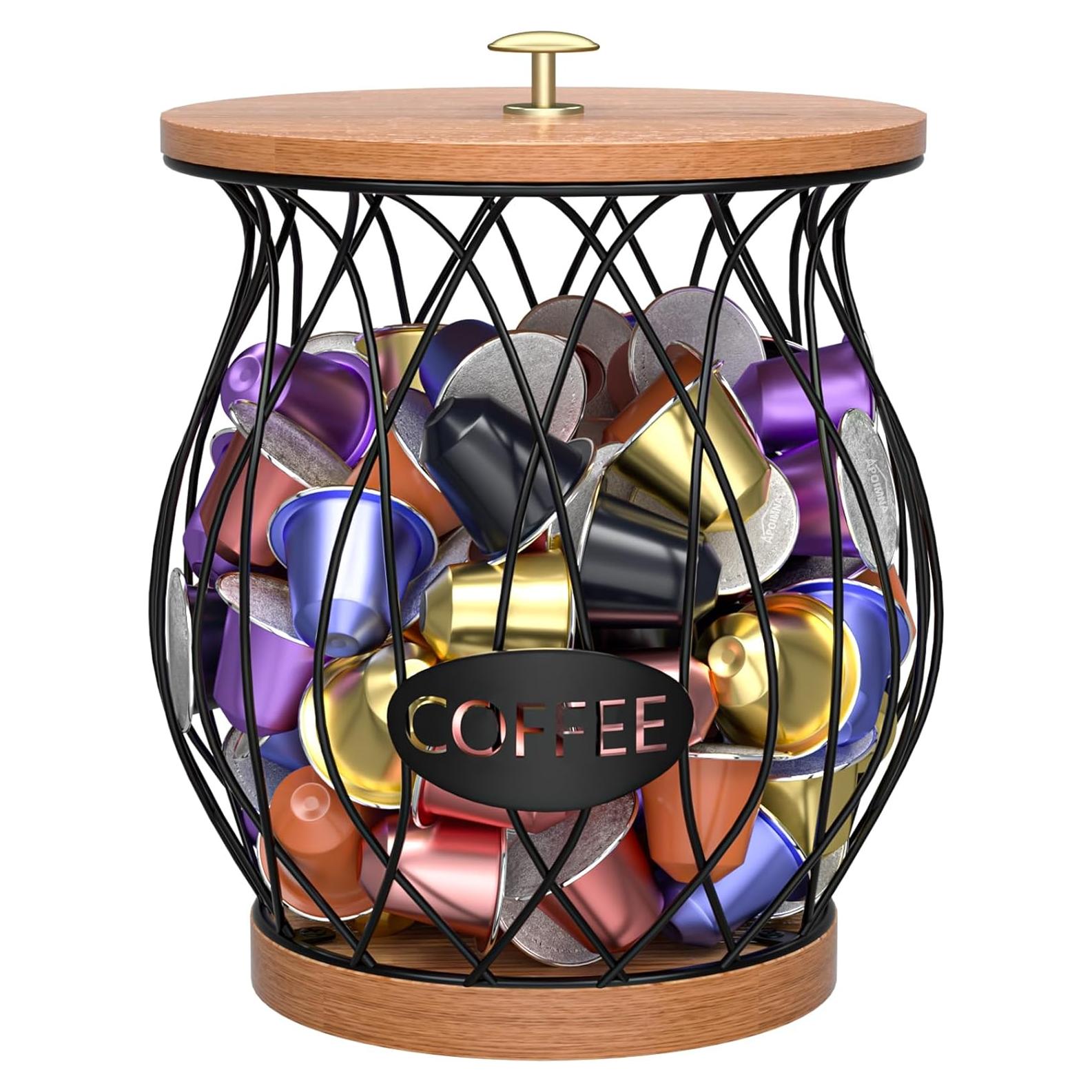 Soporte para cápsulas de café APOIMNA K negro 22.4x19.8x13 cm