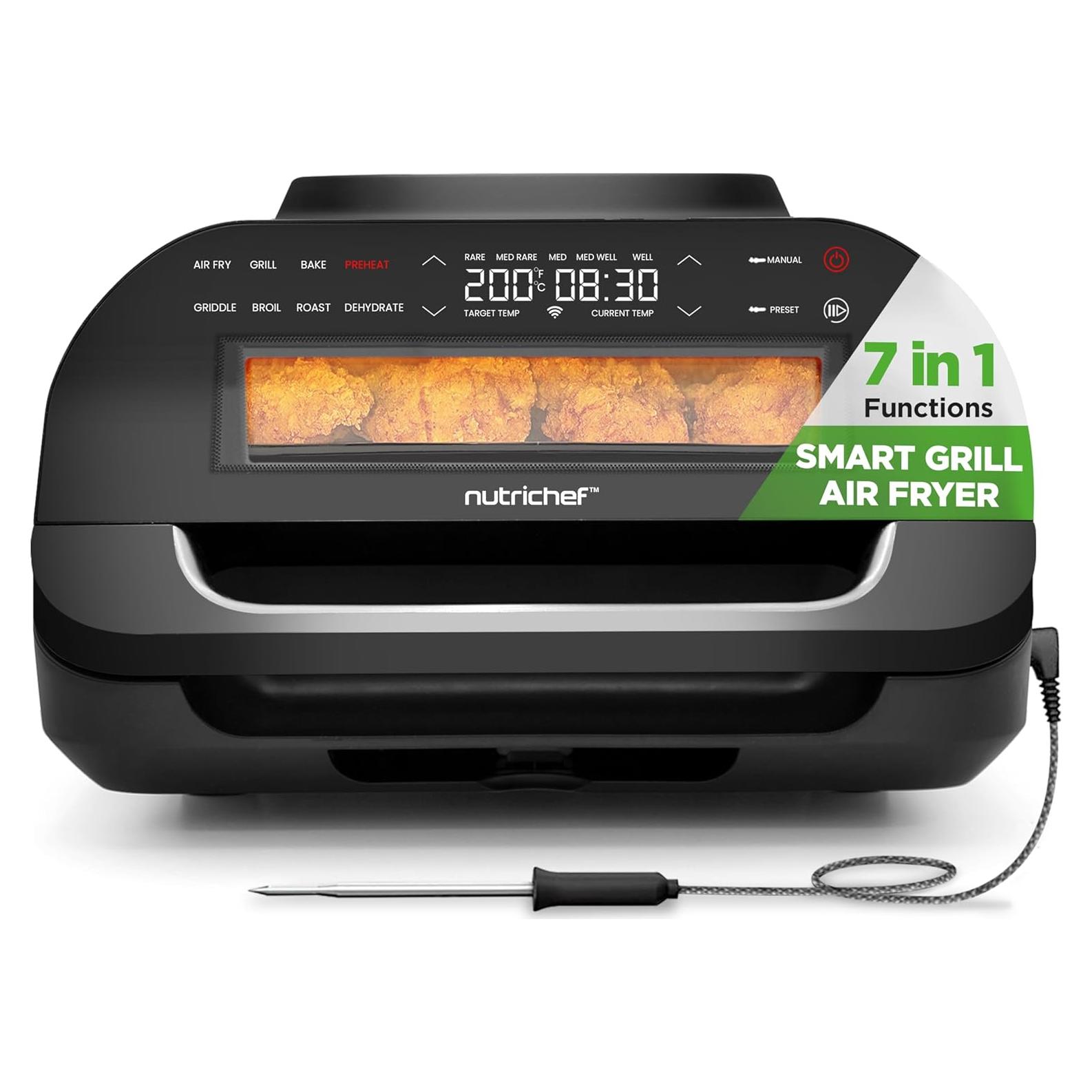 Parrilla Interior Sin Humo NutriChef 6L 2900W 7 Funciones