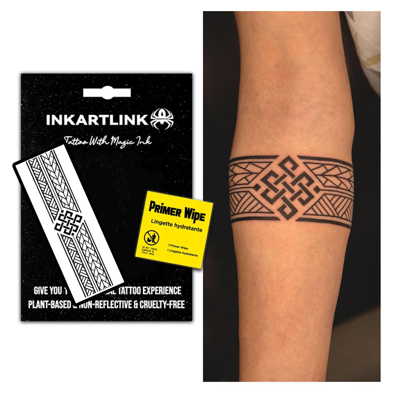 Tatuajes Temporales Realistas INKARTLINK Brazalete 8 Impermeables