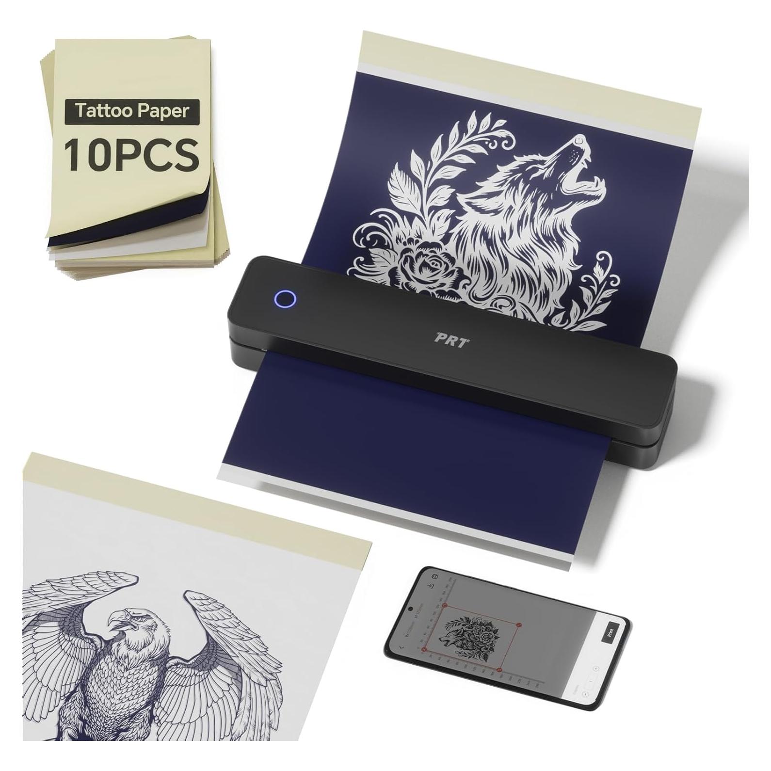 Impresora de Plantillas de Tatuajes Inalámbrica PRT MT660 - 10 Hojas