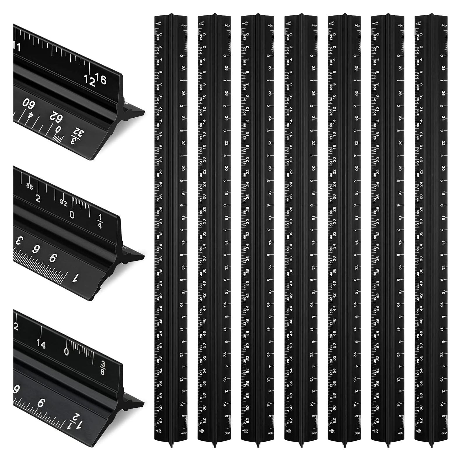 Juego de 10 Reglas Triangulares Macarrie 30.48 cm Aluminio