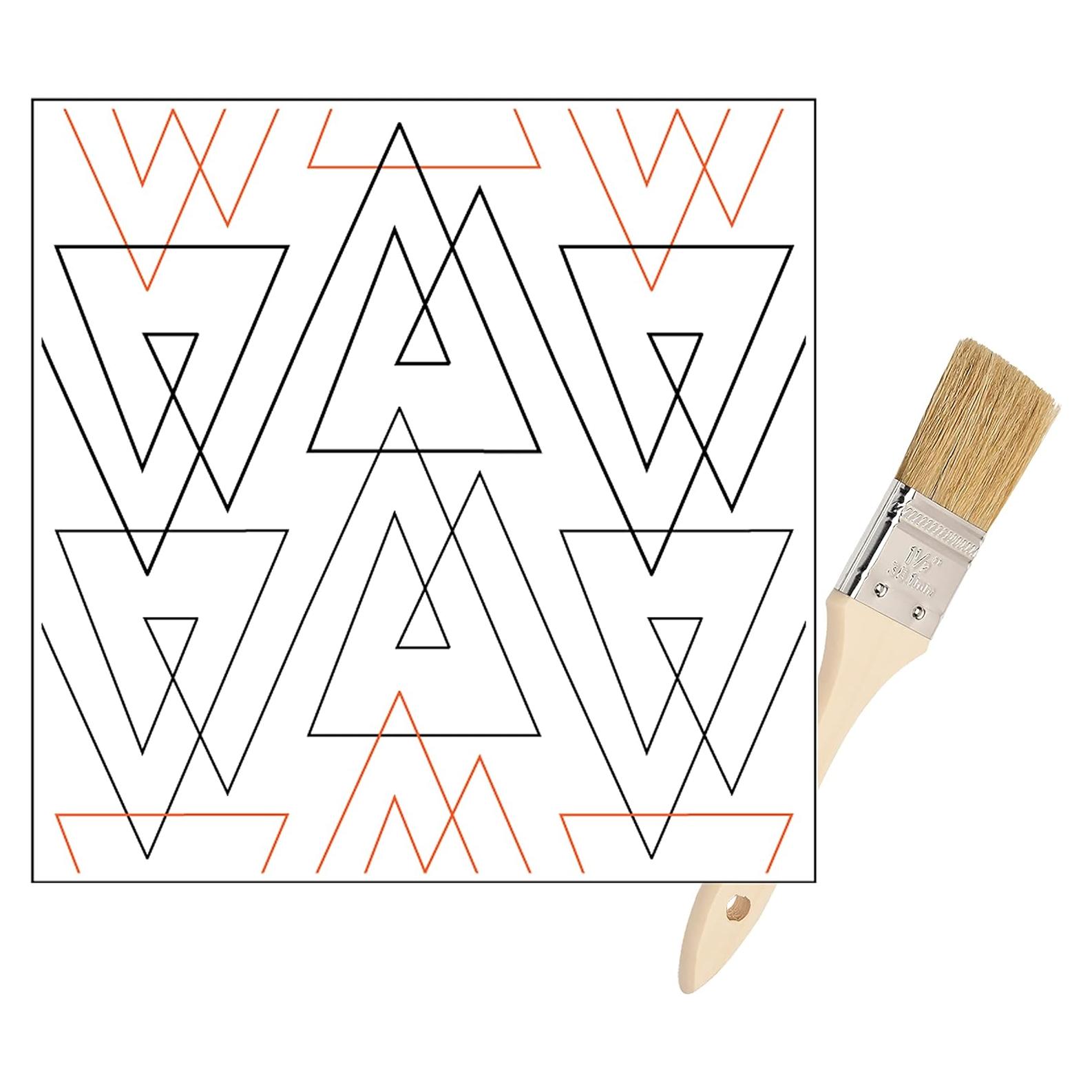 Pantógrafo de acolchado Trendzeen - Diseño Triángulos 21.6 cm