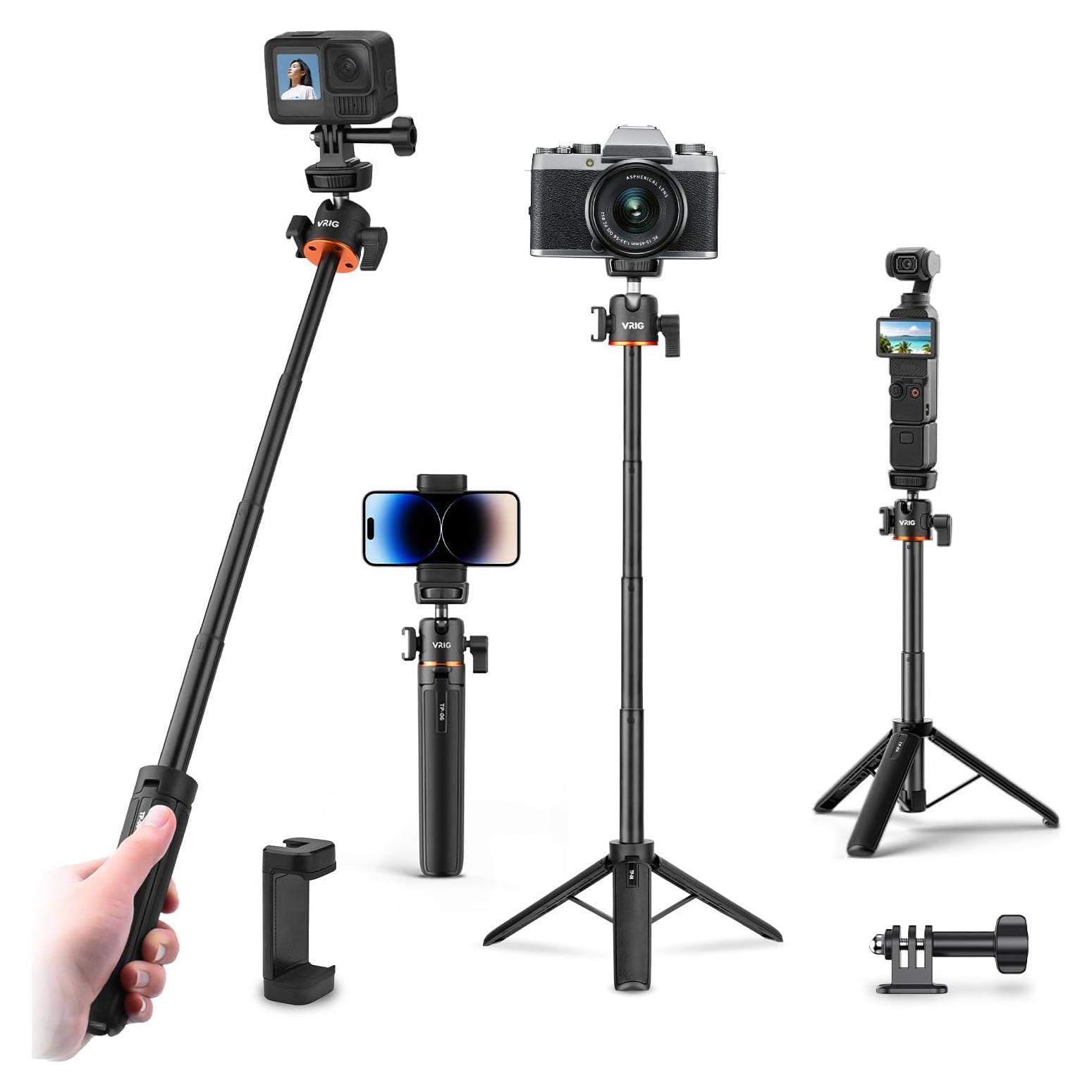 Mini Trípode Extensible BRDRC para DJI Osmo Pocket 3 y GoPro