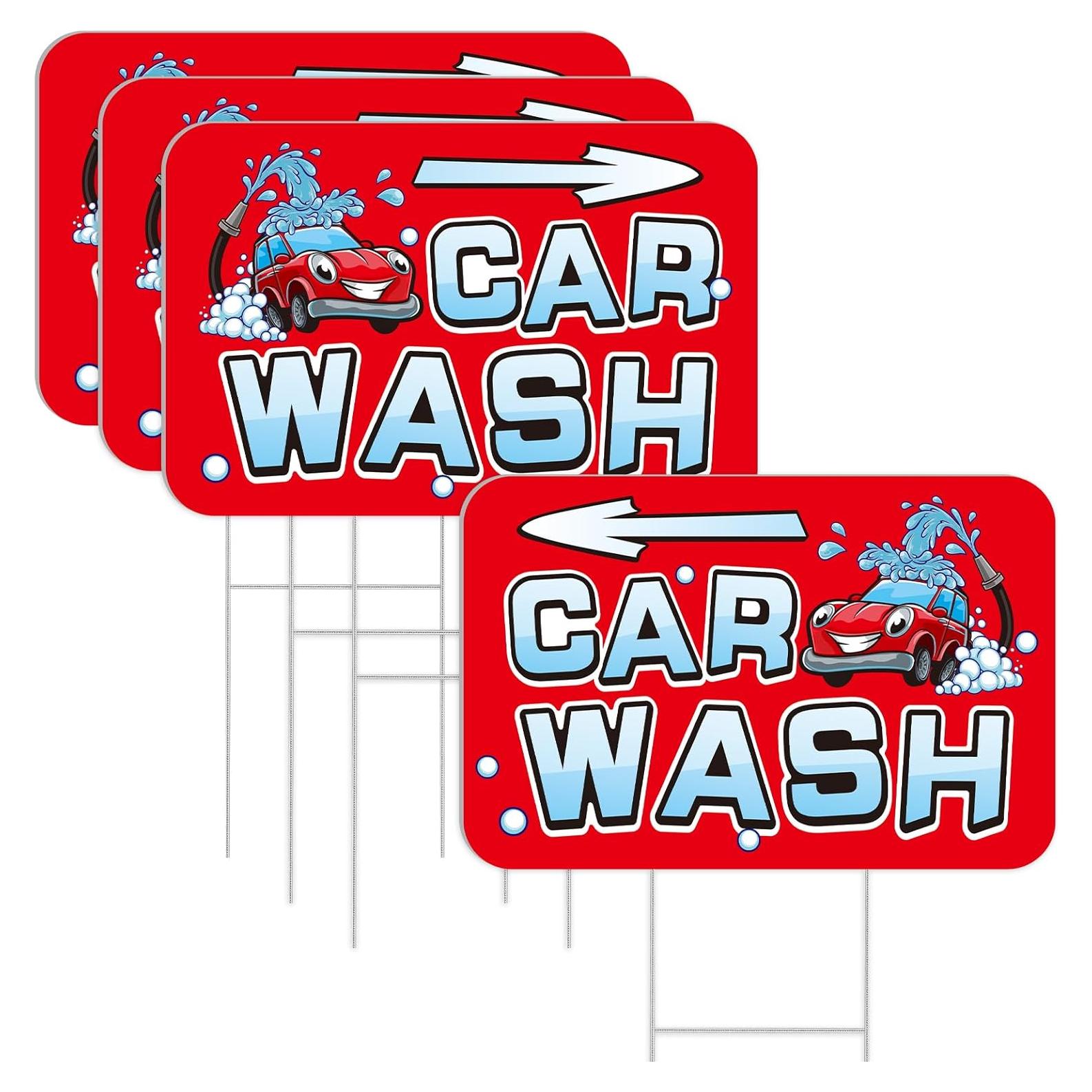 Carteles de Flecha para Lavado de Autos Blulu 3 Pcs 40x30cm