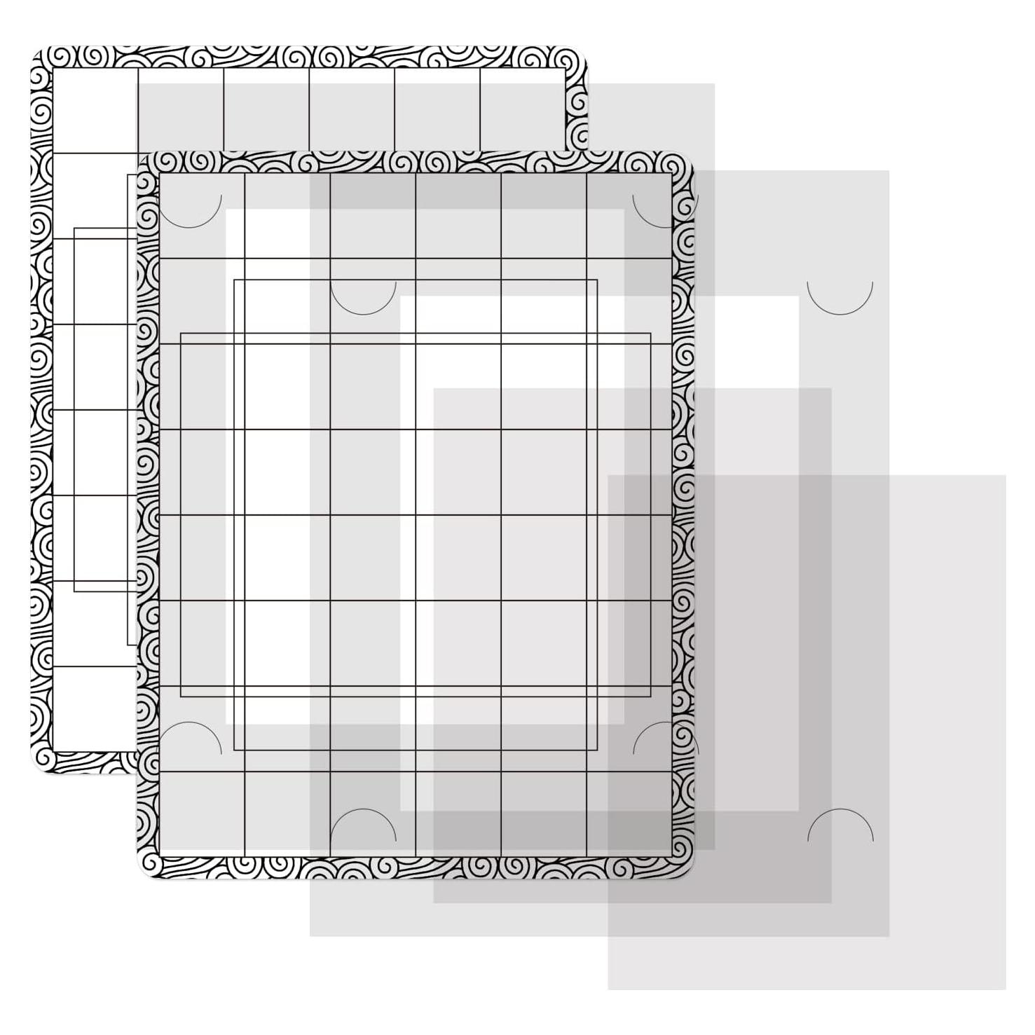 Juego de 4 Almohadillas de Pegado y Sello BAOFALI 16.5x21.6cm