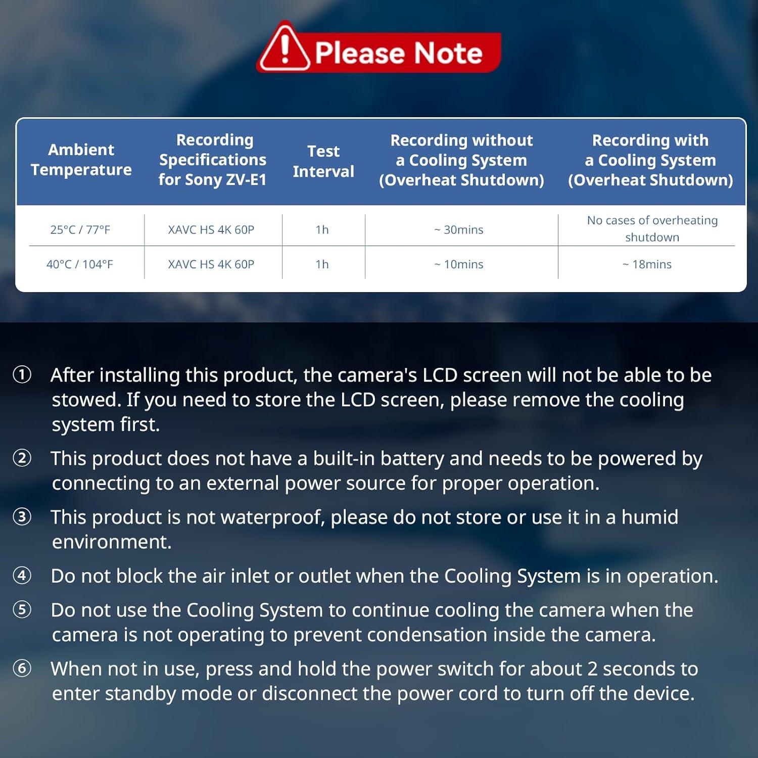 Sistema de Enfriamiento Externo SMALLRIG 4815 para Cámaras