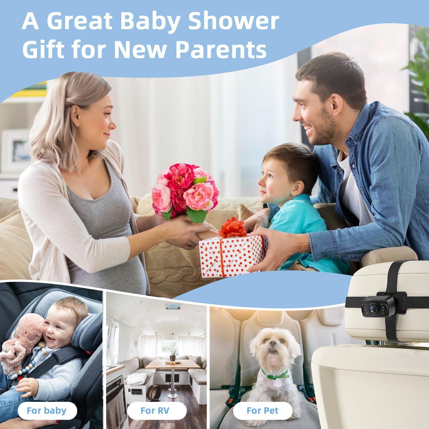 Cámara de Auto para Bebés Itomoro HD 1080P con Pantalla 5"