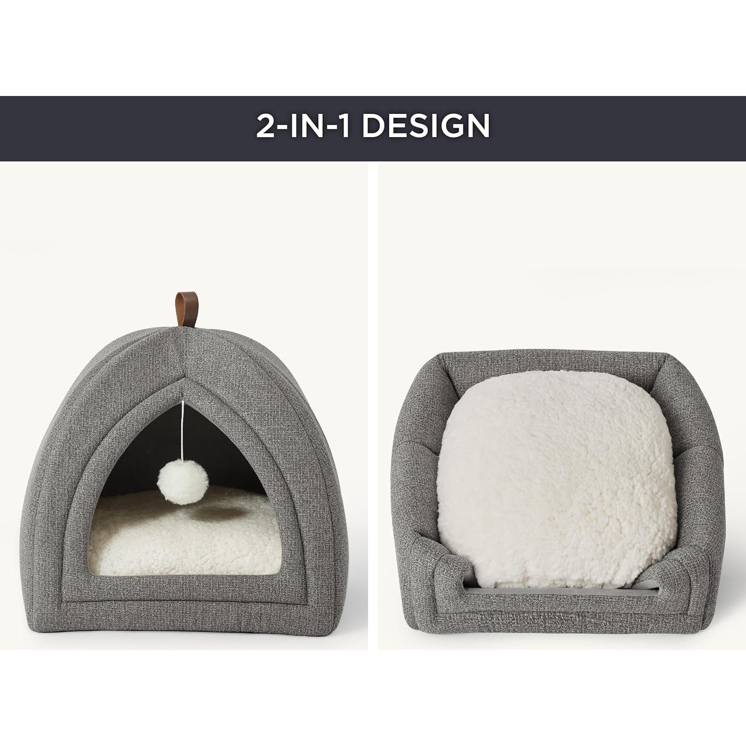 Cama para Gatos Bedsure 2 en 1 con Almohada Removible