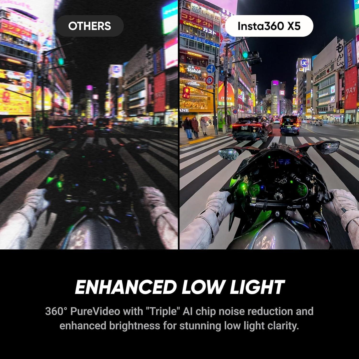 Cámara de Acción 360 Insta360 X5 8K HDR 72MP a Prueba de Agua