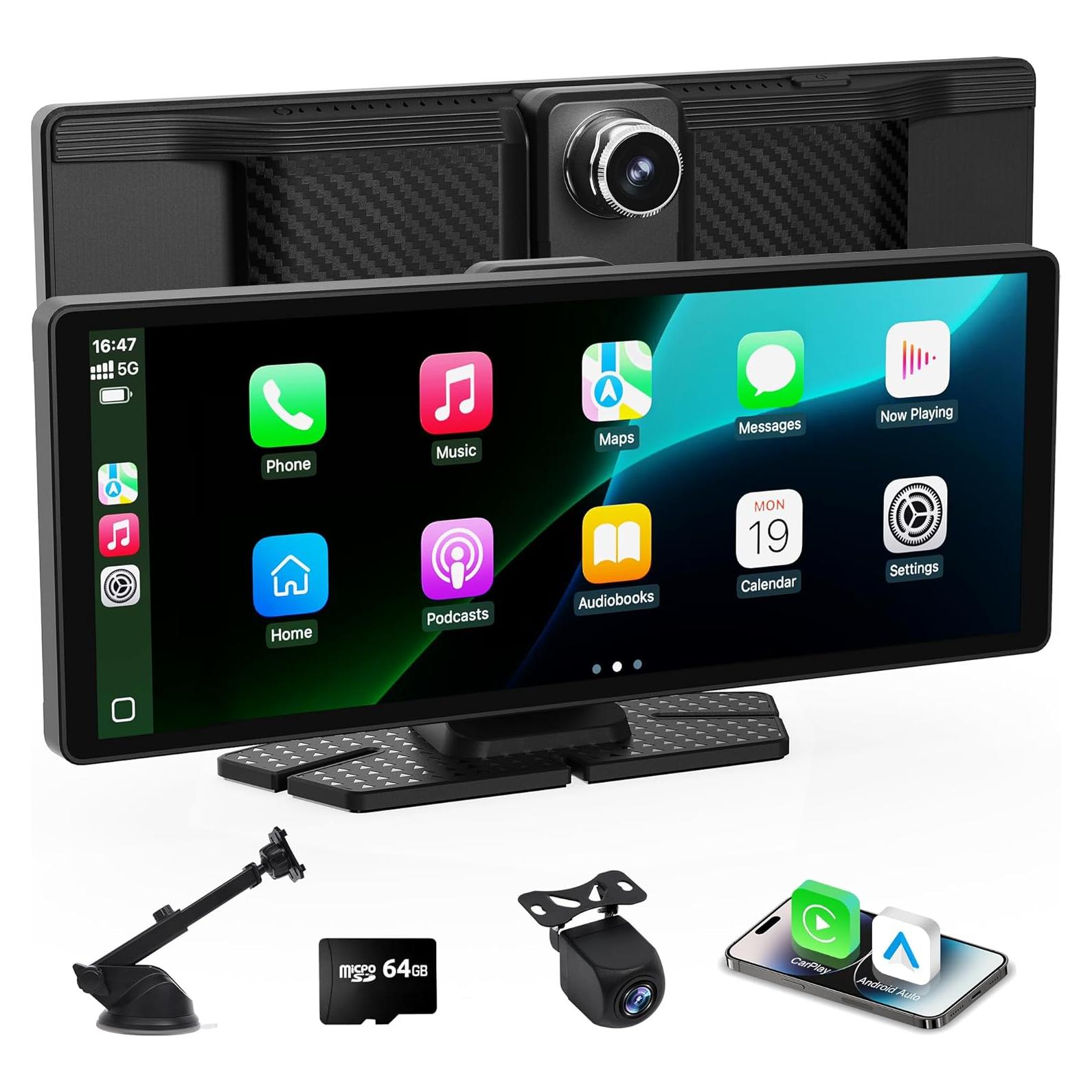 Pantalla Carplay 10.26" TK-YBX1ZSQ con Doble Cámara 4K/1080P