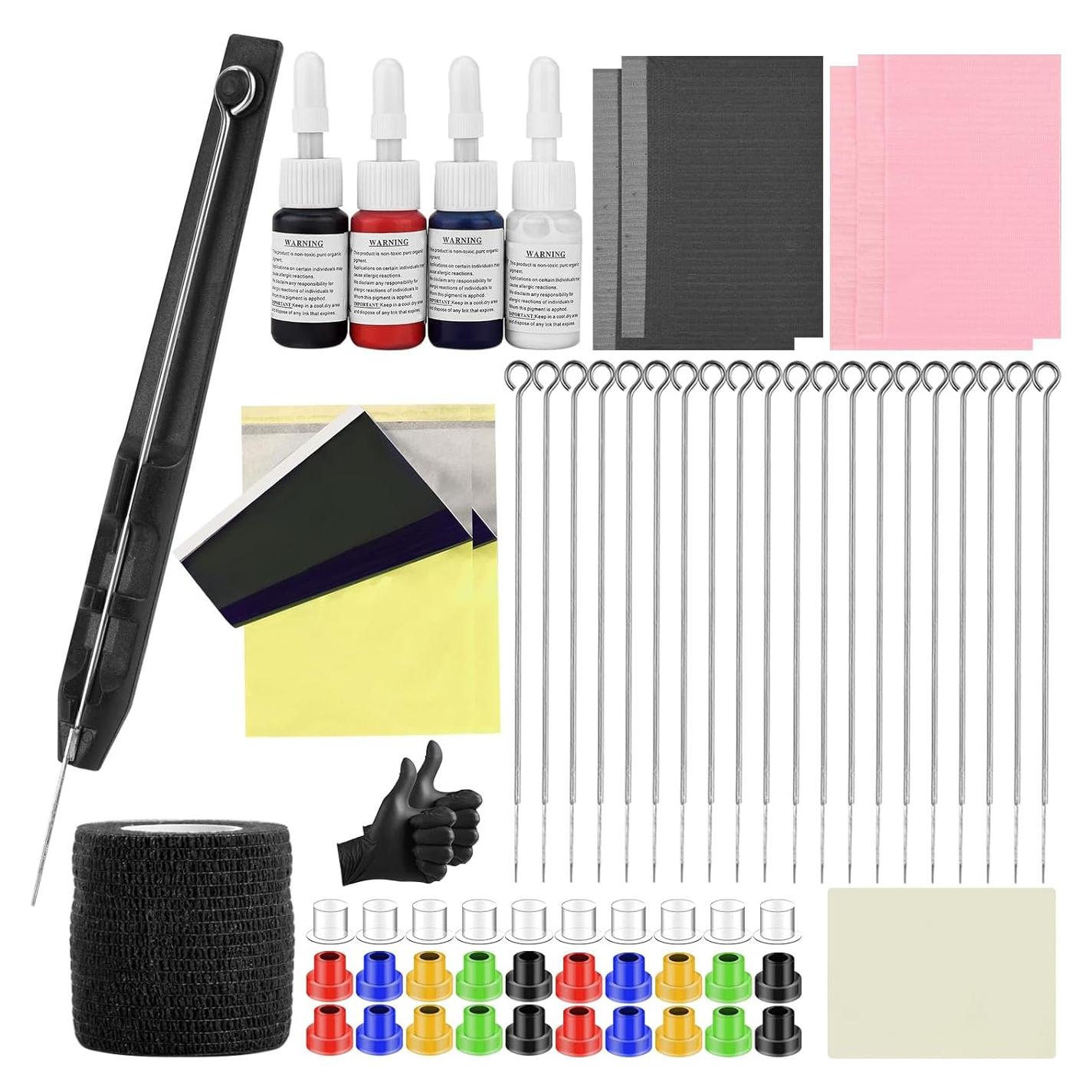 Kit de Tatuaje Hand Poke BAMTTOO Estilo 3 Completo para Principiantes