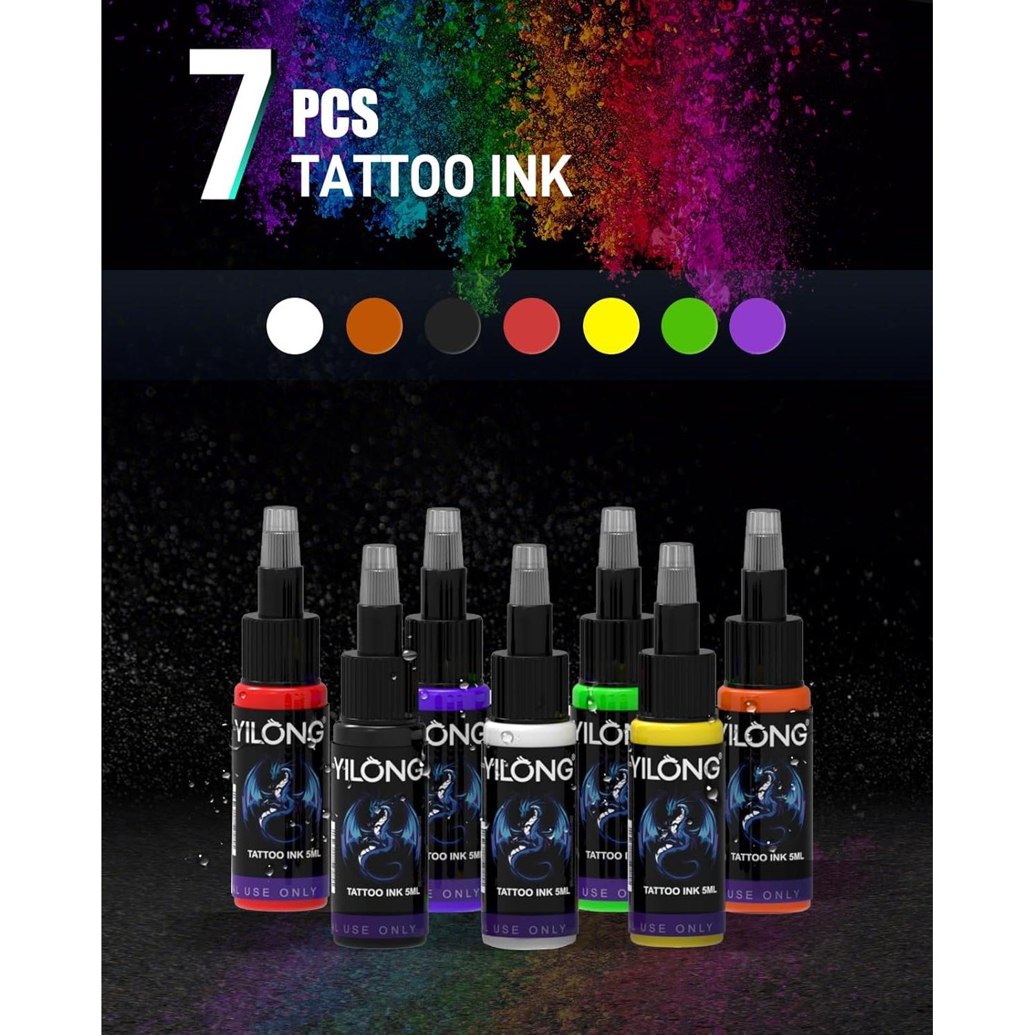 Kit de Tatuaje Inalámbrico YILONG con Batería 1400 mAh y Agujas