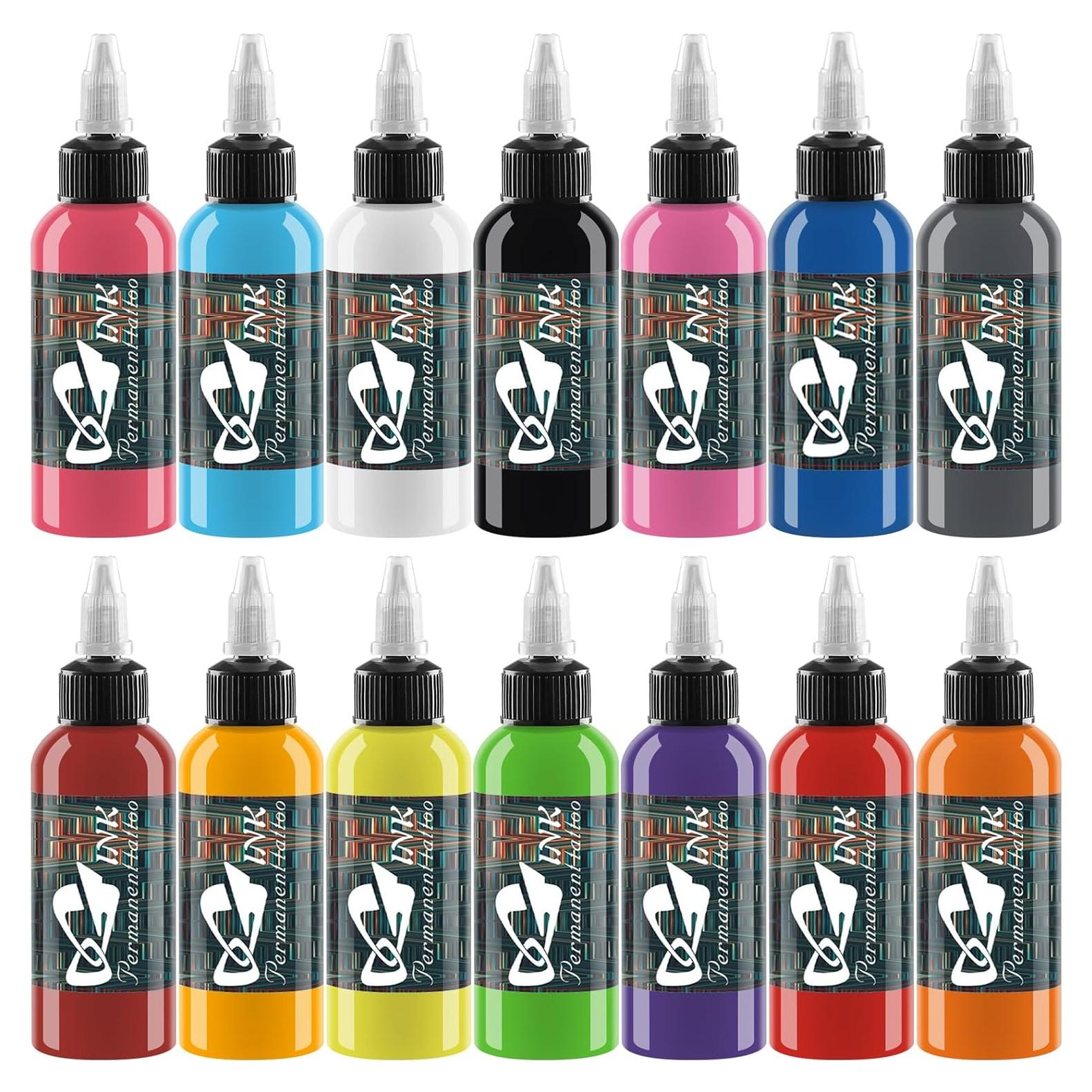 Set de Tinta para Tatuajes BAODELI - 14 Colores 30ml Vegan