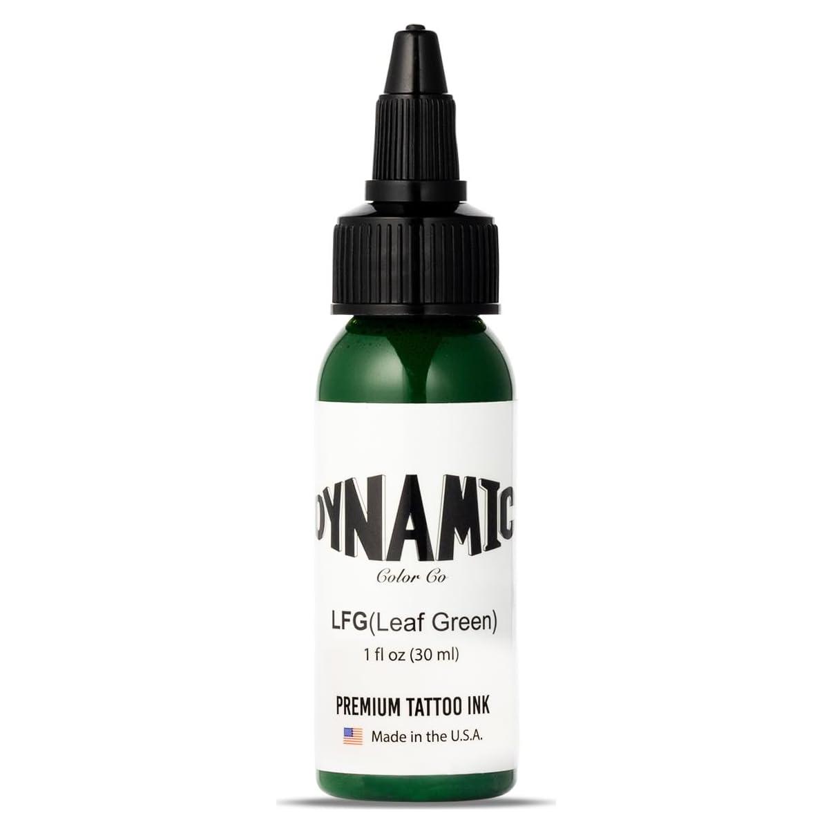 Tinta para Tatuajes Verde Hoja Dynamic Color 29.57 ml Esterilizada