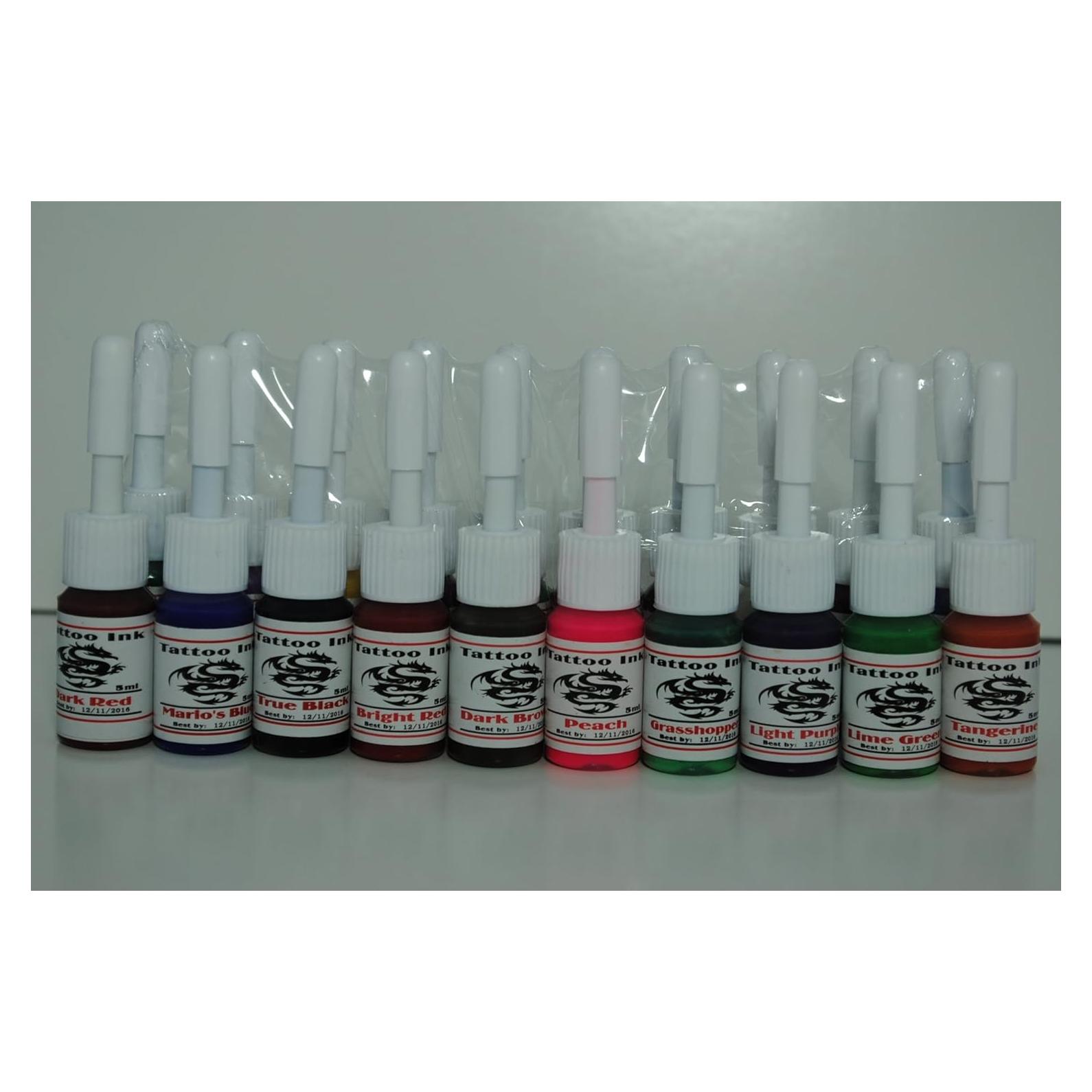 Set de Tinta para Tatuajes 1TattooWorld OTW-C020 20 Colores 5 ml