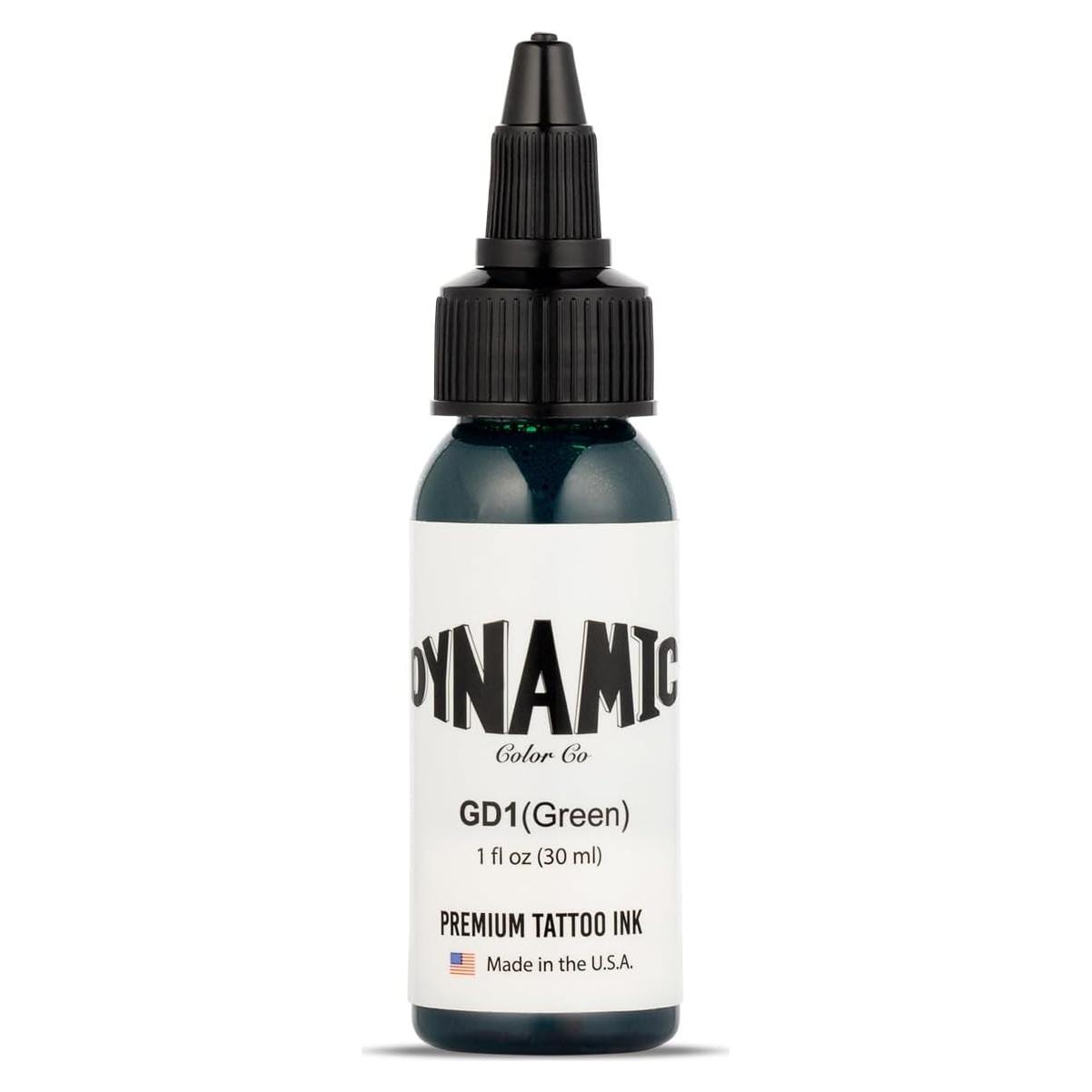 Tinta para Tatuajes Verde Dynamic Color Co 29.57 ml Esterilizada