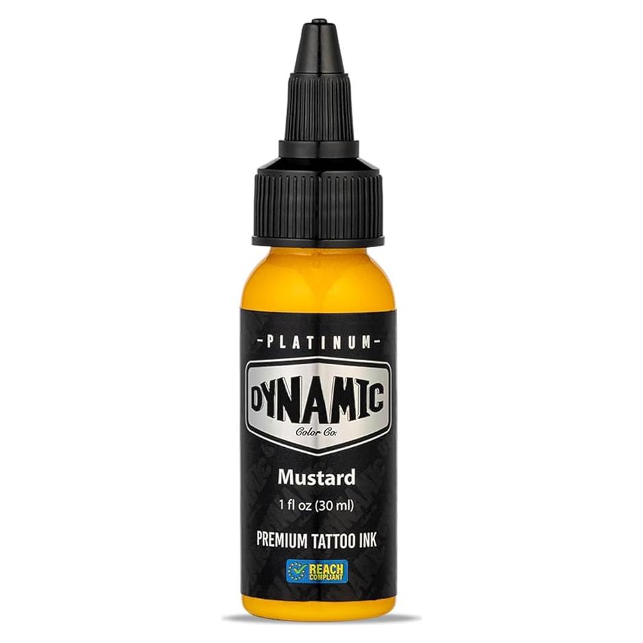 Tinta para Tatuajes Amarilla Mostaza Dynamic Color 30 ml