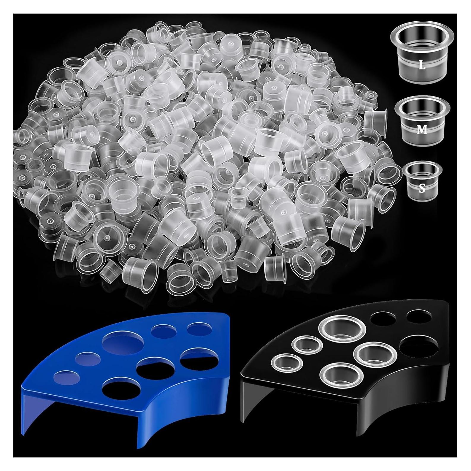 Kit de 500 Capsulas de Tinta para Tatuajes GCTWFYK con Soportes