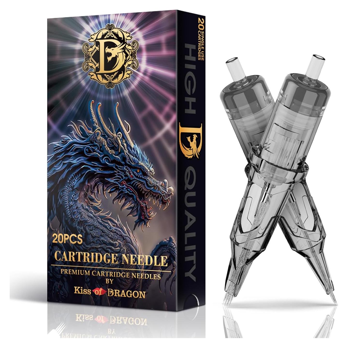 Cartuchos de Agujas de Tatuaje Kiss of Dragon 0.35mm 20Pcs