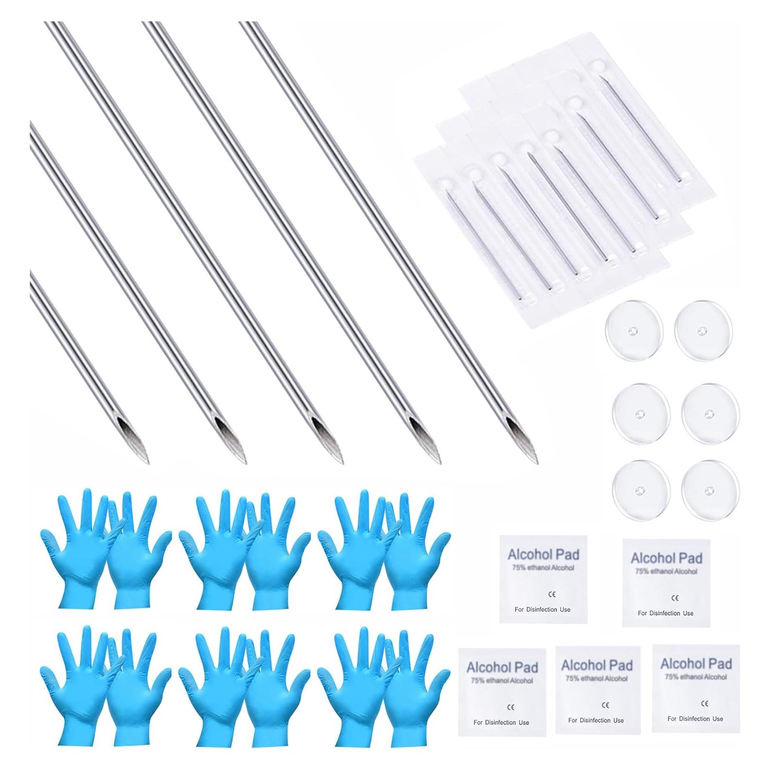 Kit de Agujas para Piercing QWALIT 18G, 16G, 14G, 12G - 5 Piezas