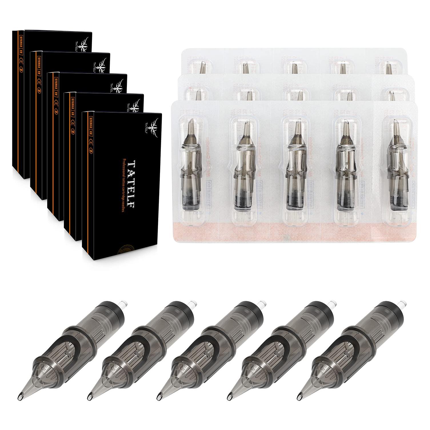 Agujas de Cartucho TATELF 50pcs Liner Redondo 3RL-11RL Estériles