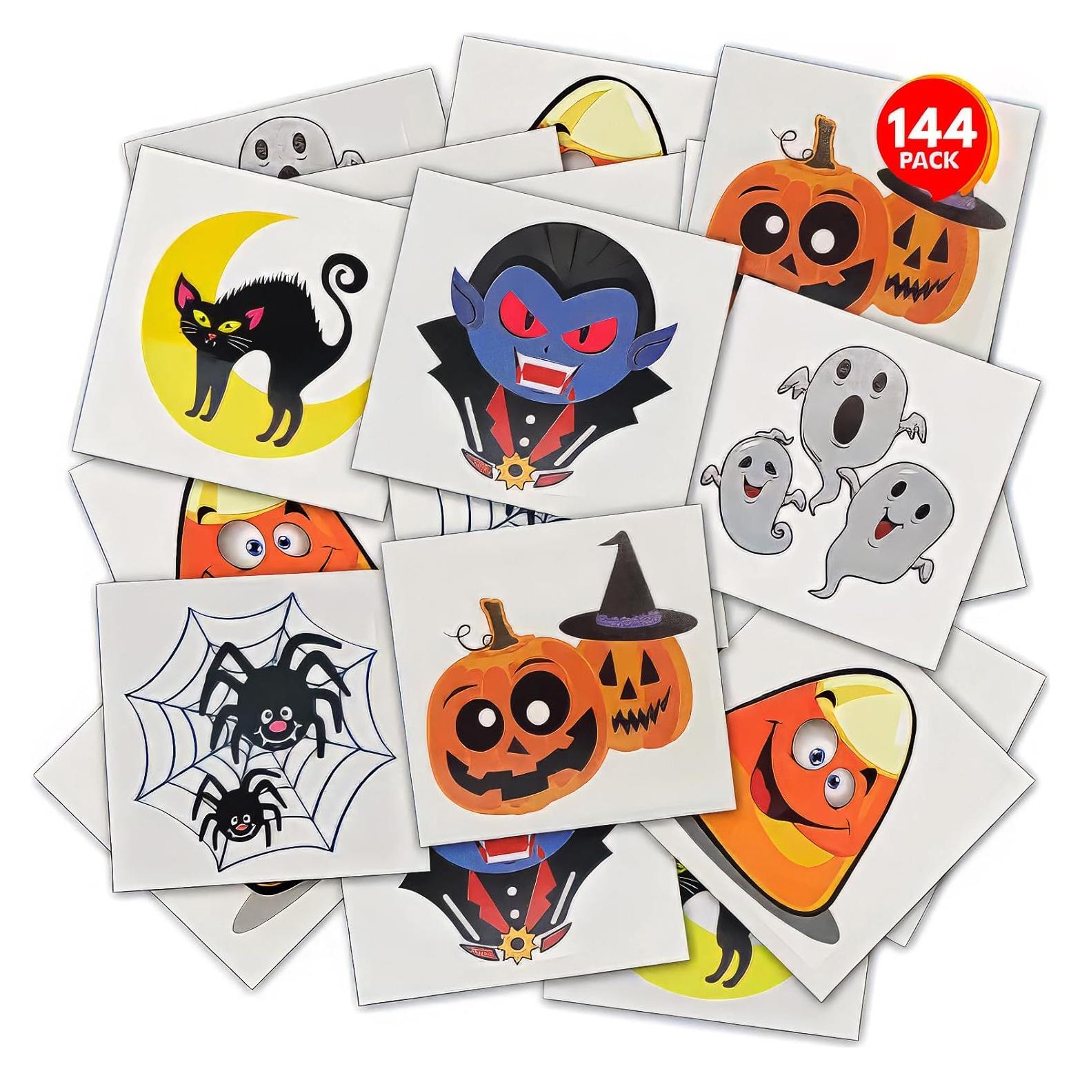 Tatuajes Temporales Halloween ArtCreativity 144 Piezas 5.08 cm