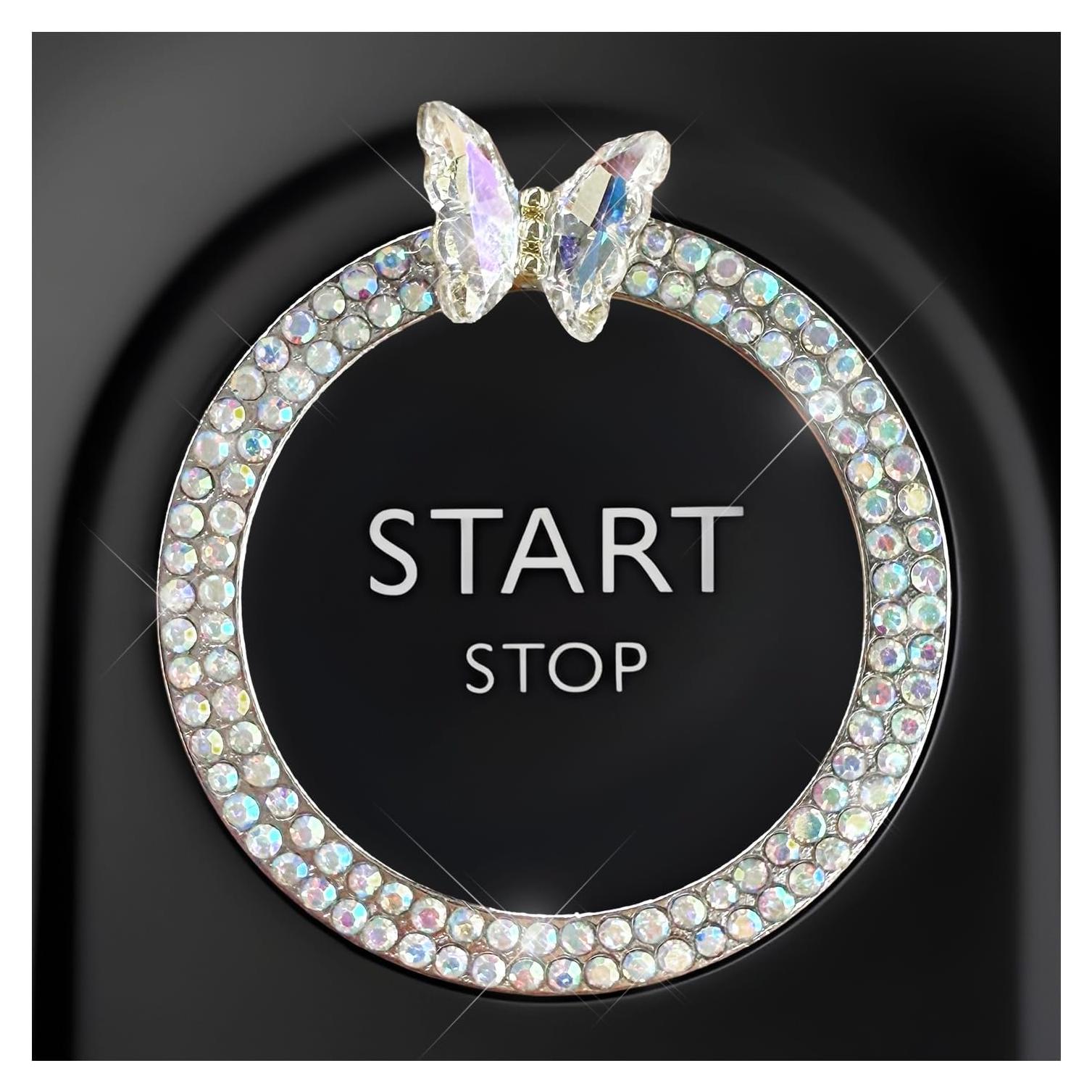 Cubierta de Botón de Encendido DXNQ Mariposa Brillante 3.88cm