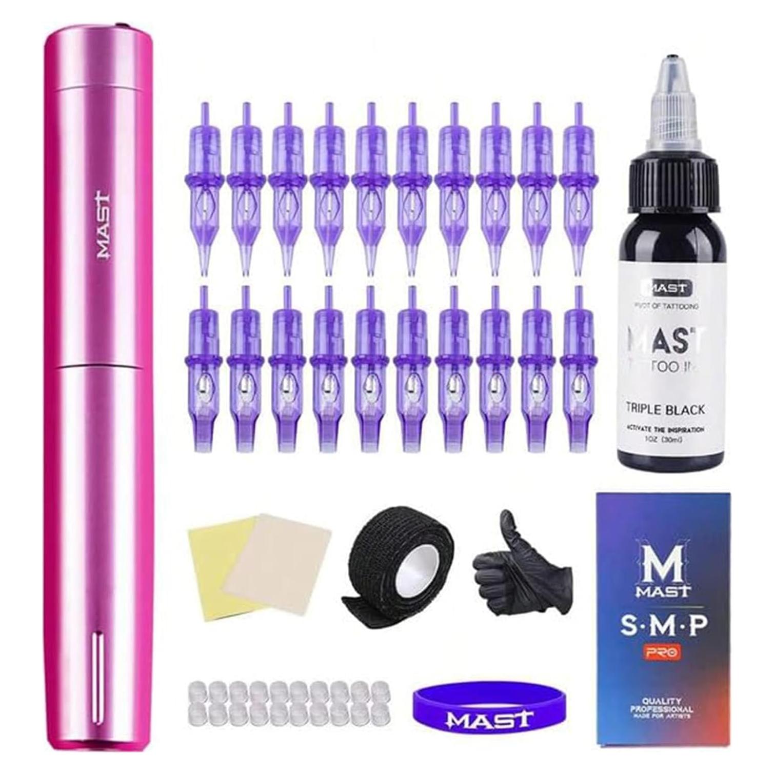 Kit de Tatuaje Completo Mast Tattoo Tour Y22 con 20 Agujas