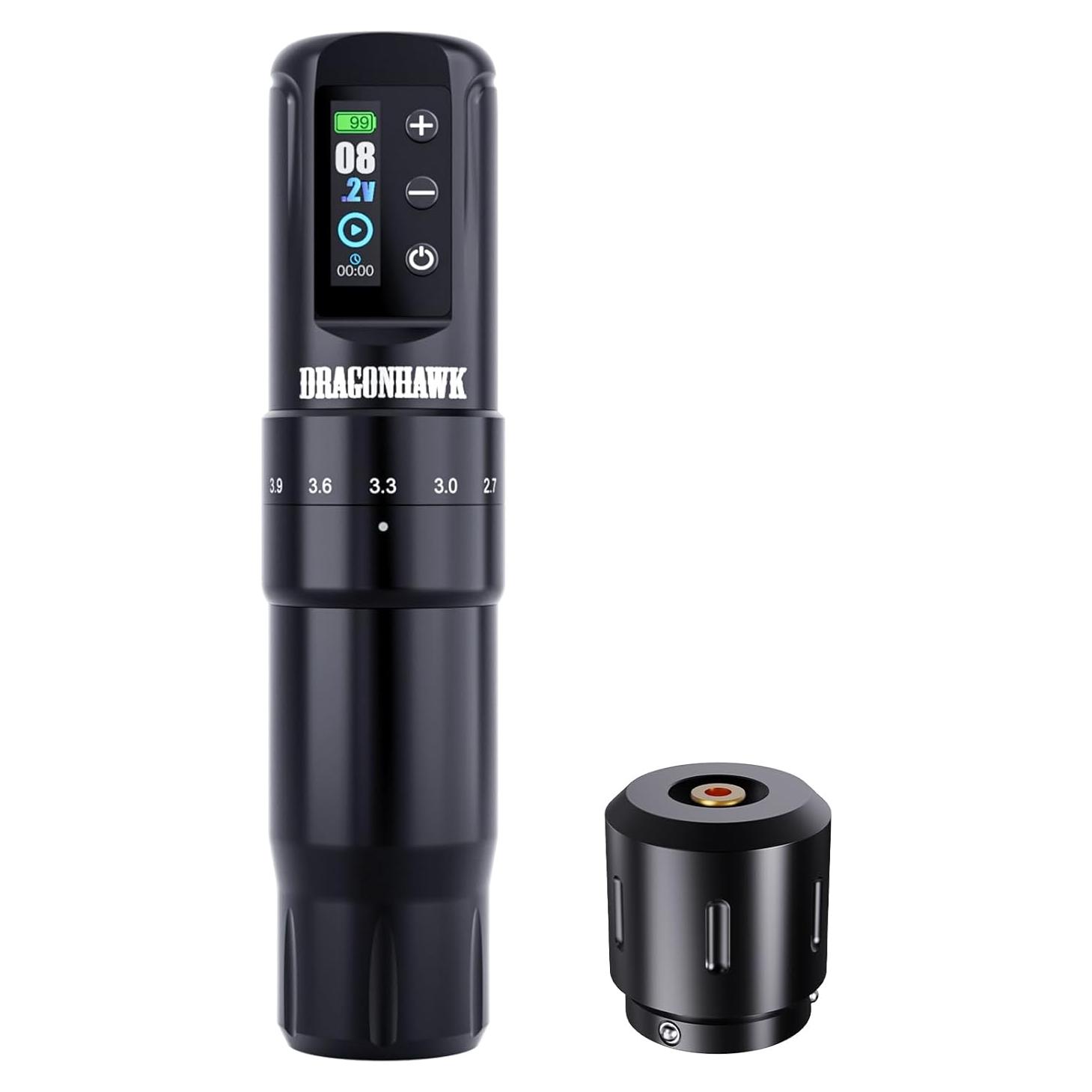 Máquina de Tatuaje Dragonhawk Atom2 Pro Sin Cable 7 Golpes