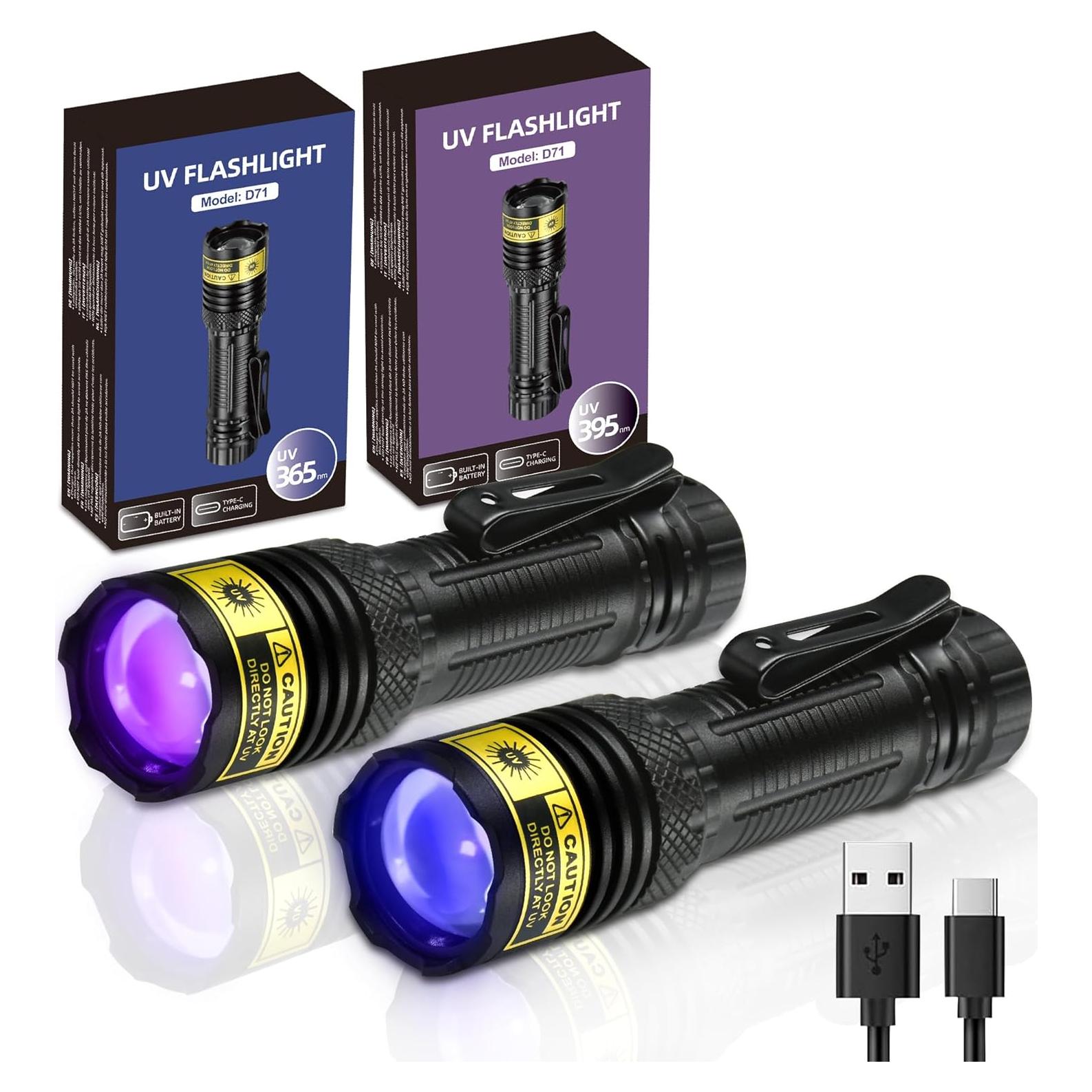 Linterna UV Mini DARKDAWN 365/395nm Recargable USB IPX6