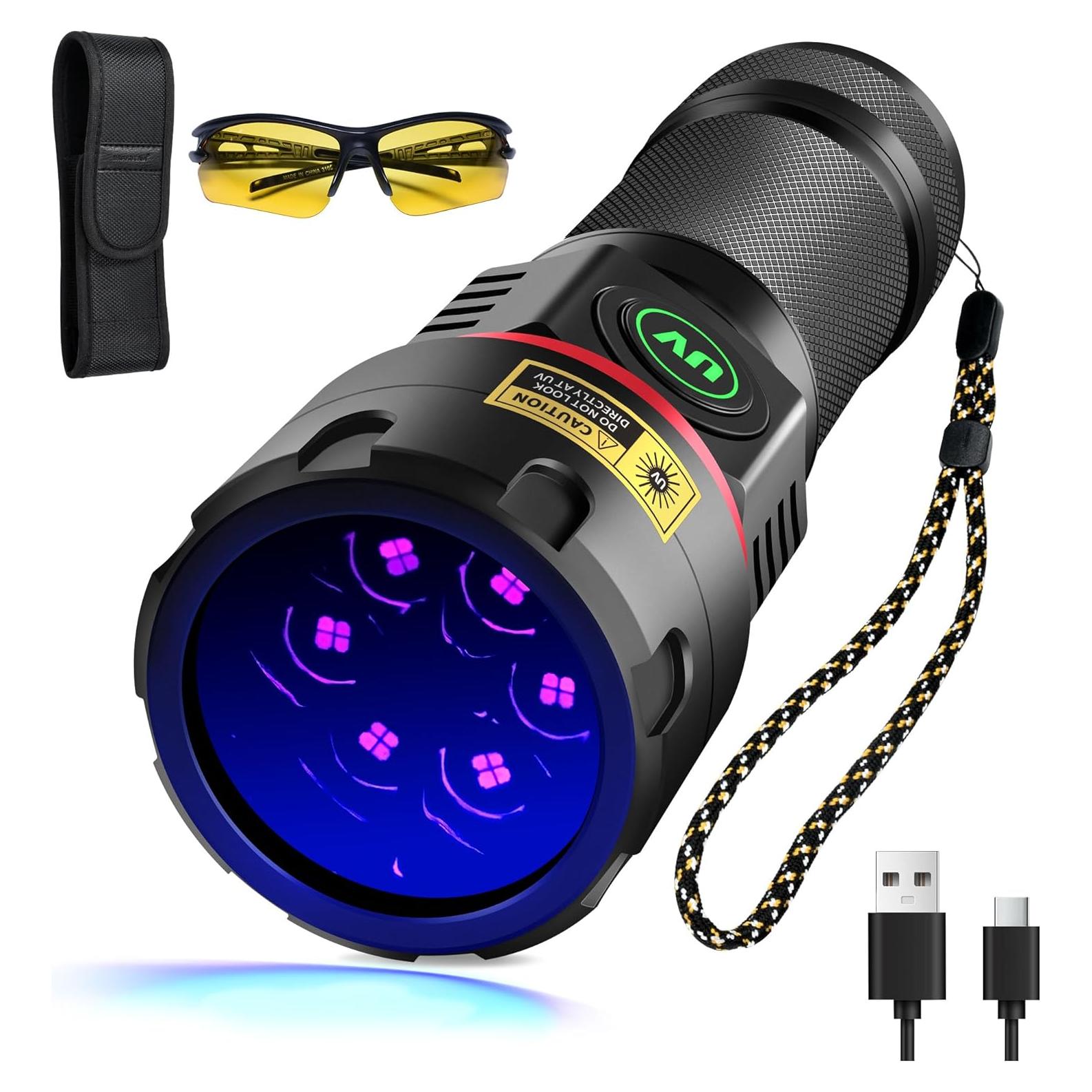 Linterna UV DARKBEAM B97 365nm 6xLED Recargable USB-C 80W