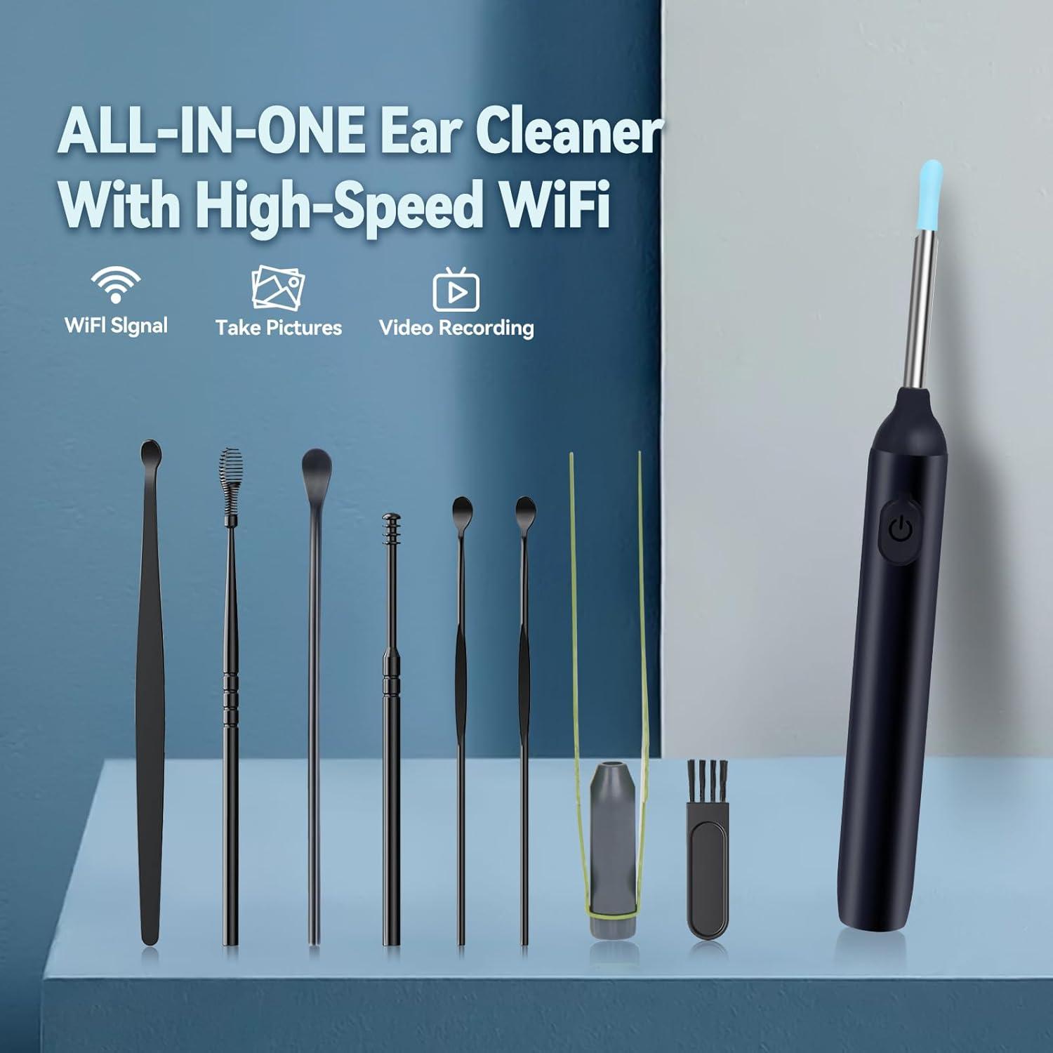 Kit de Eliminación de Cerumen Herolland con Cámara 7 Piezas