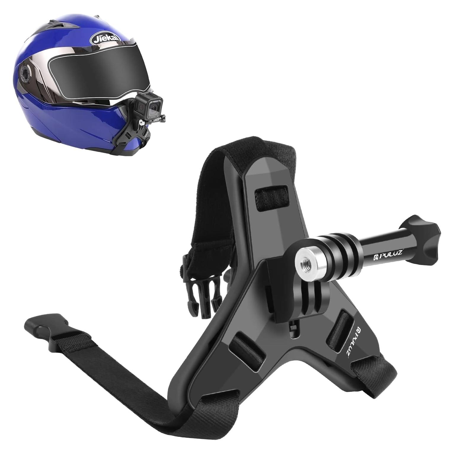 Soporte de correa para mentón de casco PULUZ para cámaras de acción