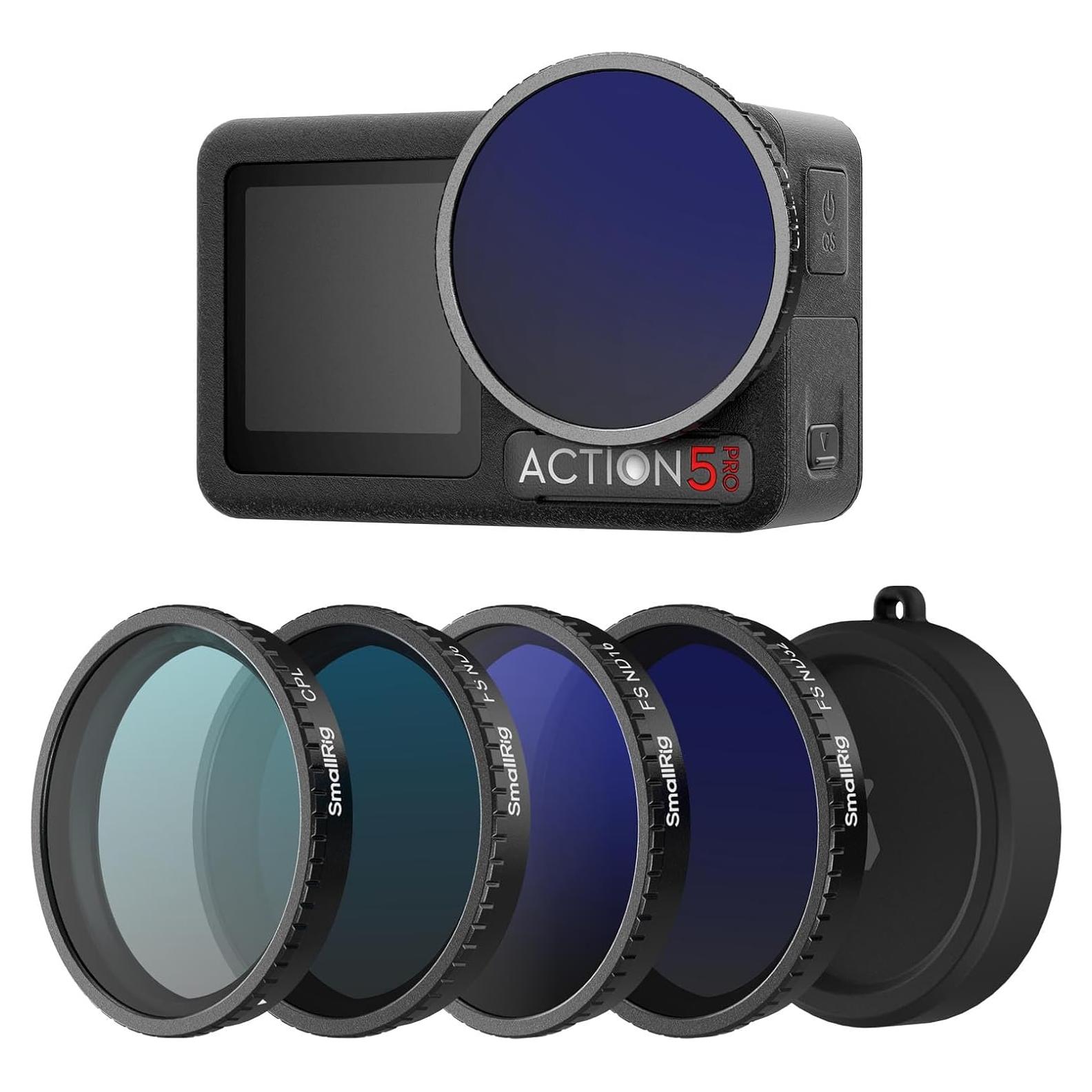 Kit de Filtros ND SmallRig para DJI Osmo Action 5 Pro/4 - CPL, ND8, ND16, ND32