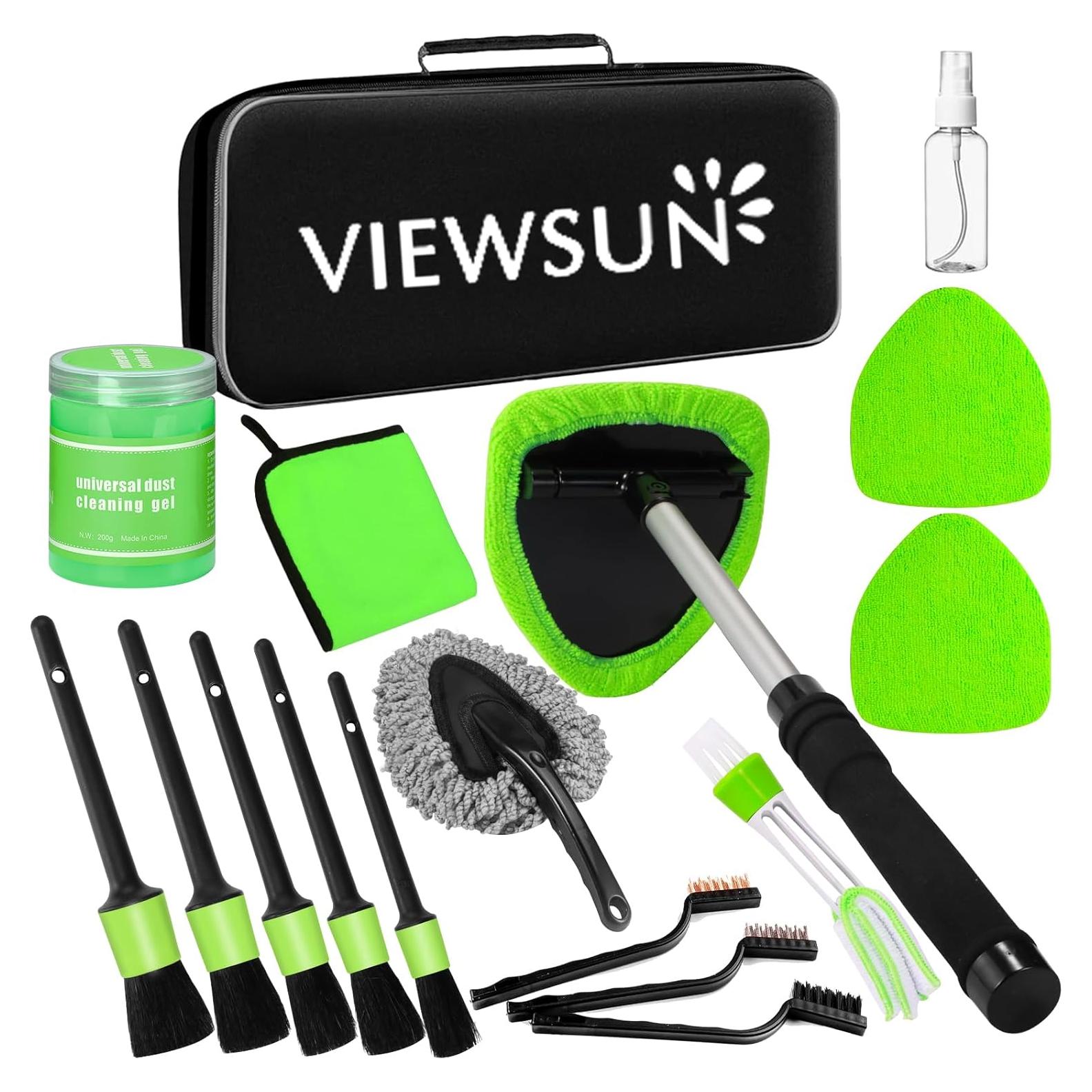 Kit de Limpieza de Interior de Coche Viewsun 16 Piezas