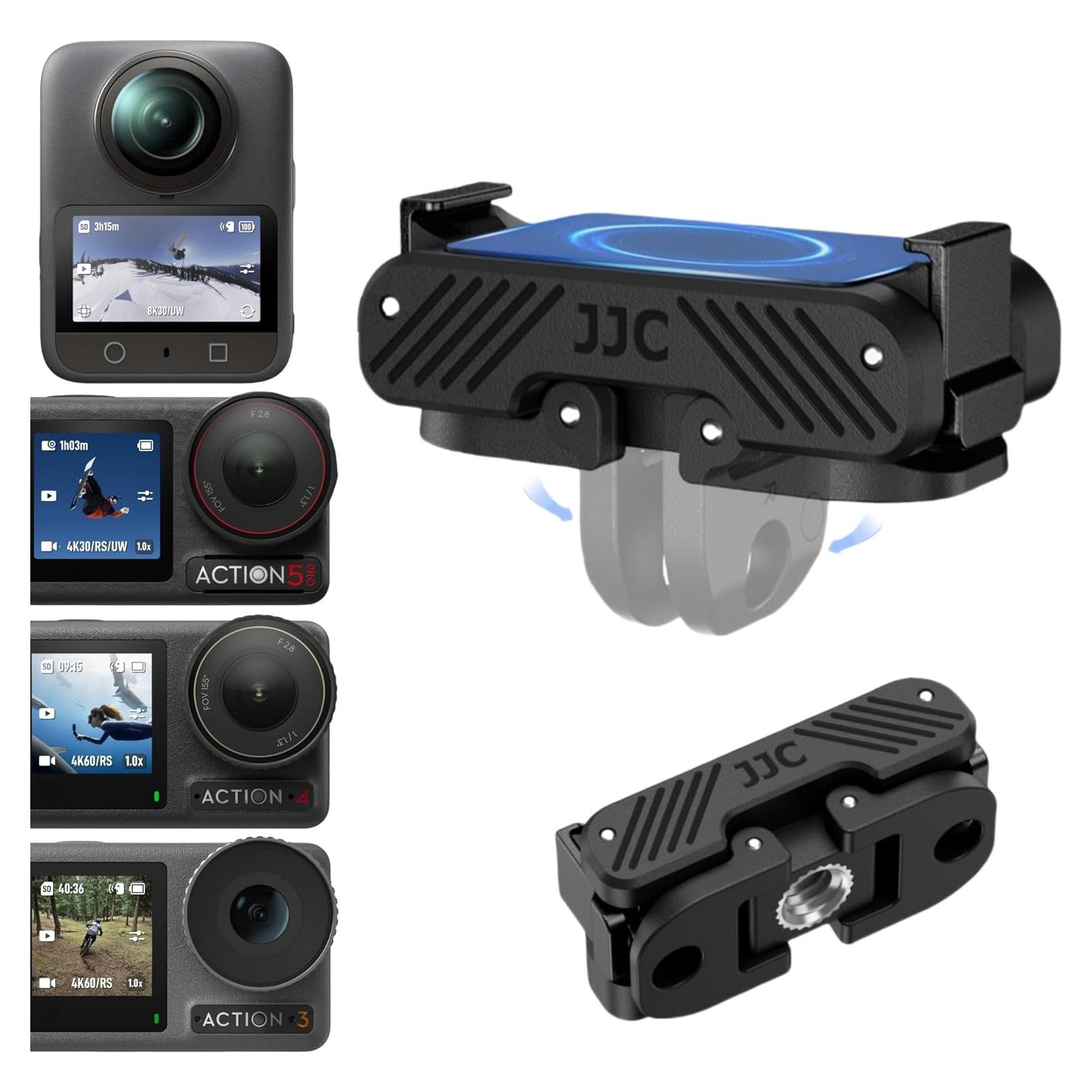 Adaptador de liberación rápida magnético JJC para DJI OSMO Action 5 Pro