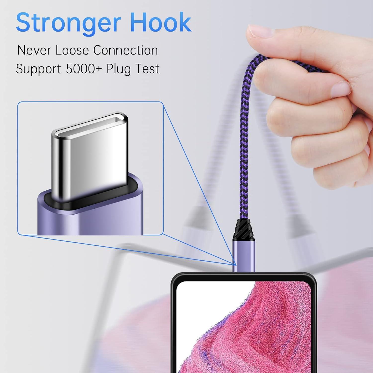 Cable de carga rápida USB C Flecom 0.91m 2Pack para Android