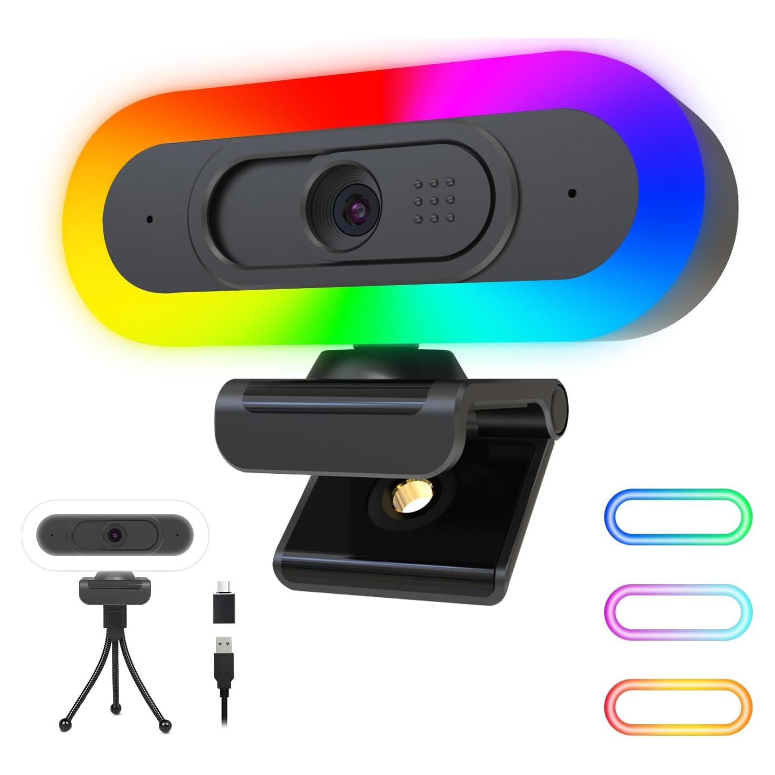 Cámara Web ToLuLu 2K RGB con Micrófono y Luz LED