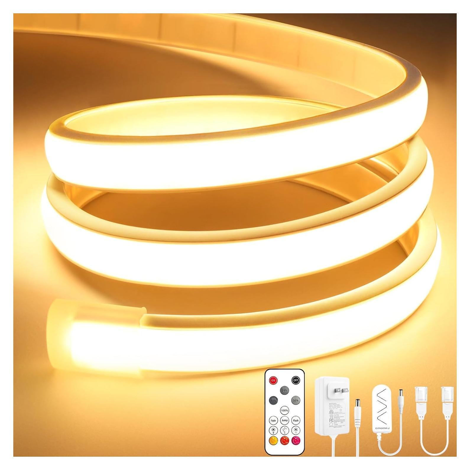 Tira de Luces LED COB Lamomo 5m Blanca Cálida Regulable