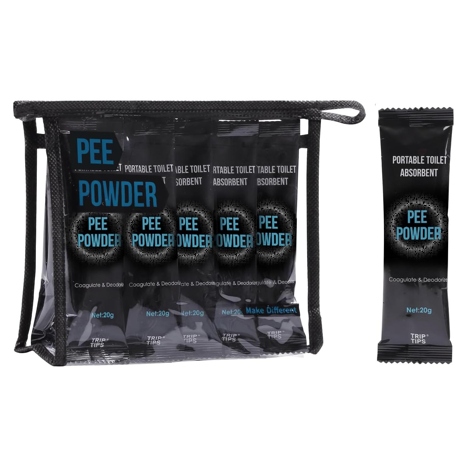 Polvo Absorbente para Inodoros Portátiles TRIPTIPS 20g - Gel Desodorante