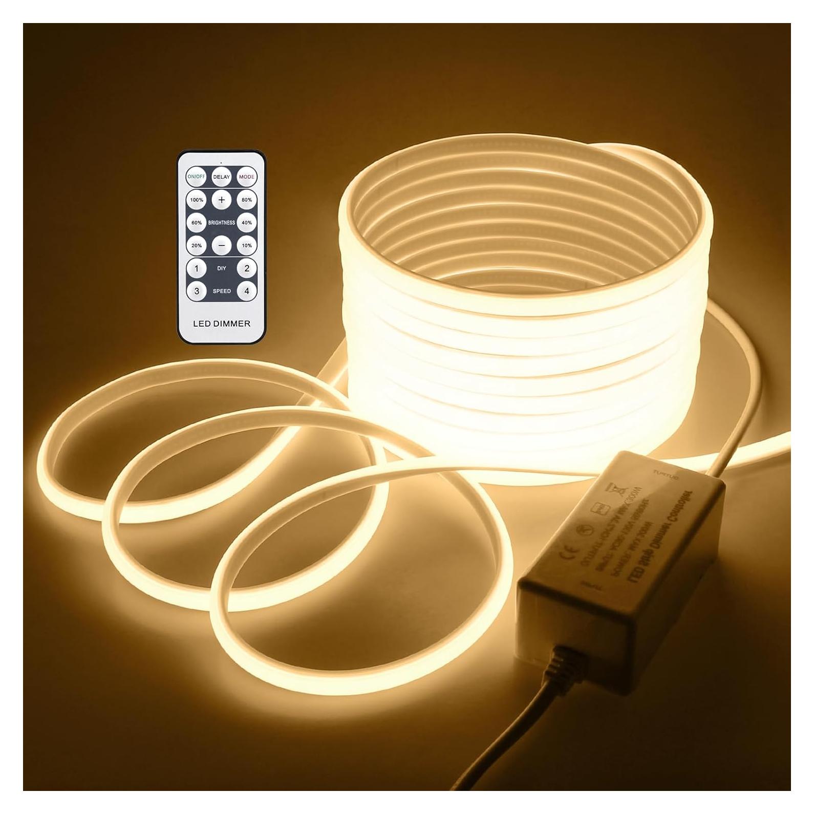 Tira LED COB 15M Samsion Regulable IP65 Blanco Cálido 3000K