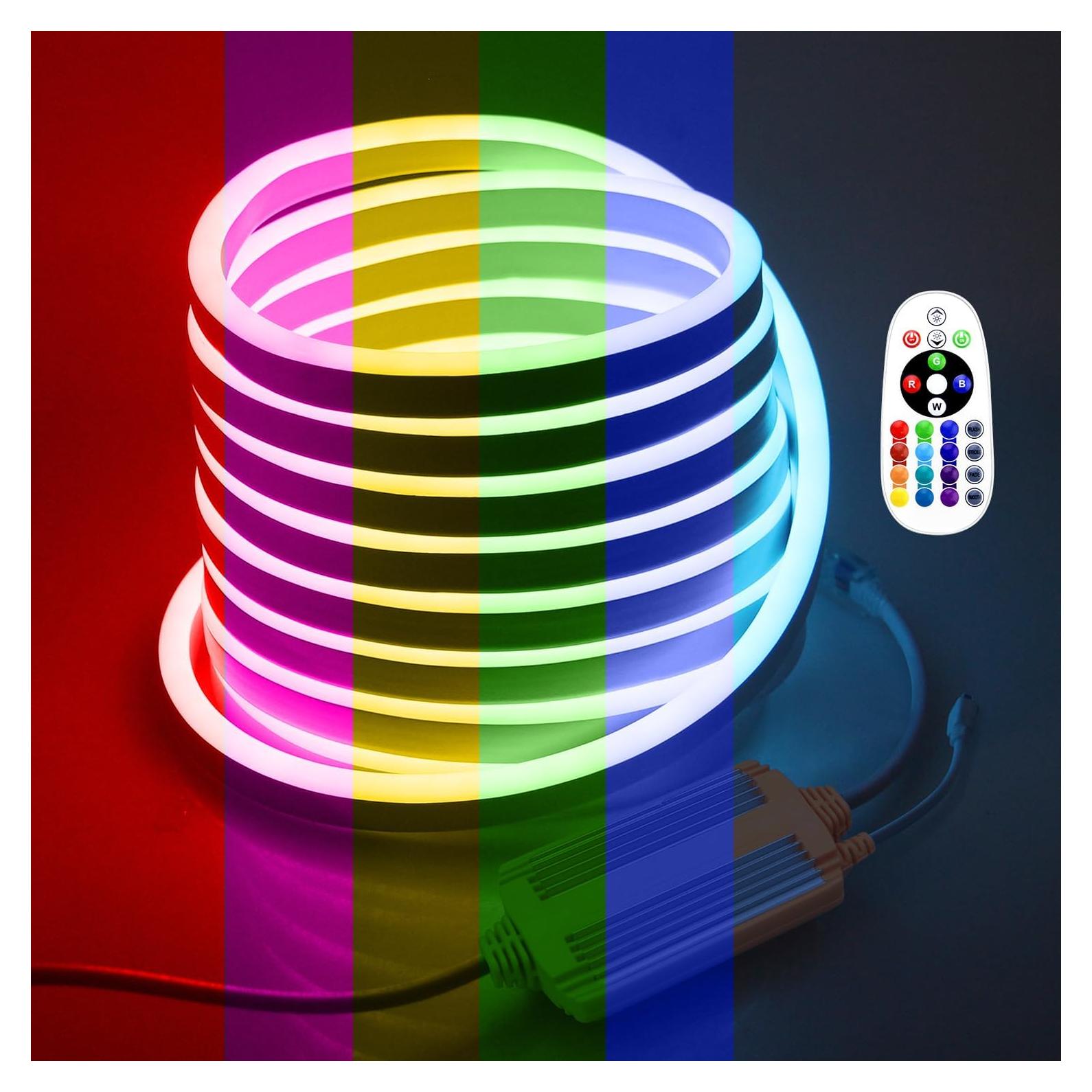 Cinta LED Neon RGB 5M Aclorol Impermeable Control Remoto