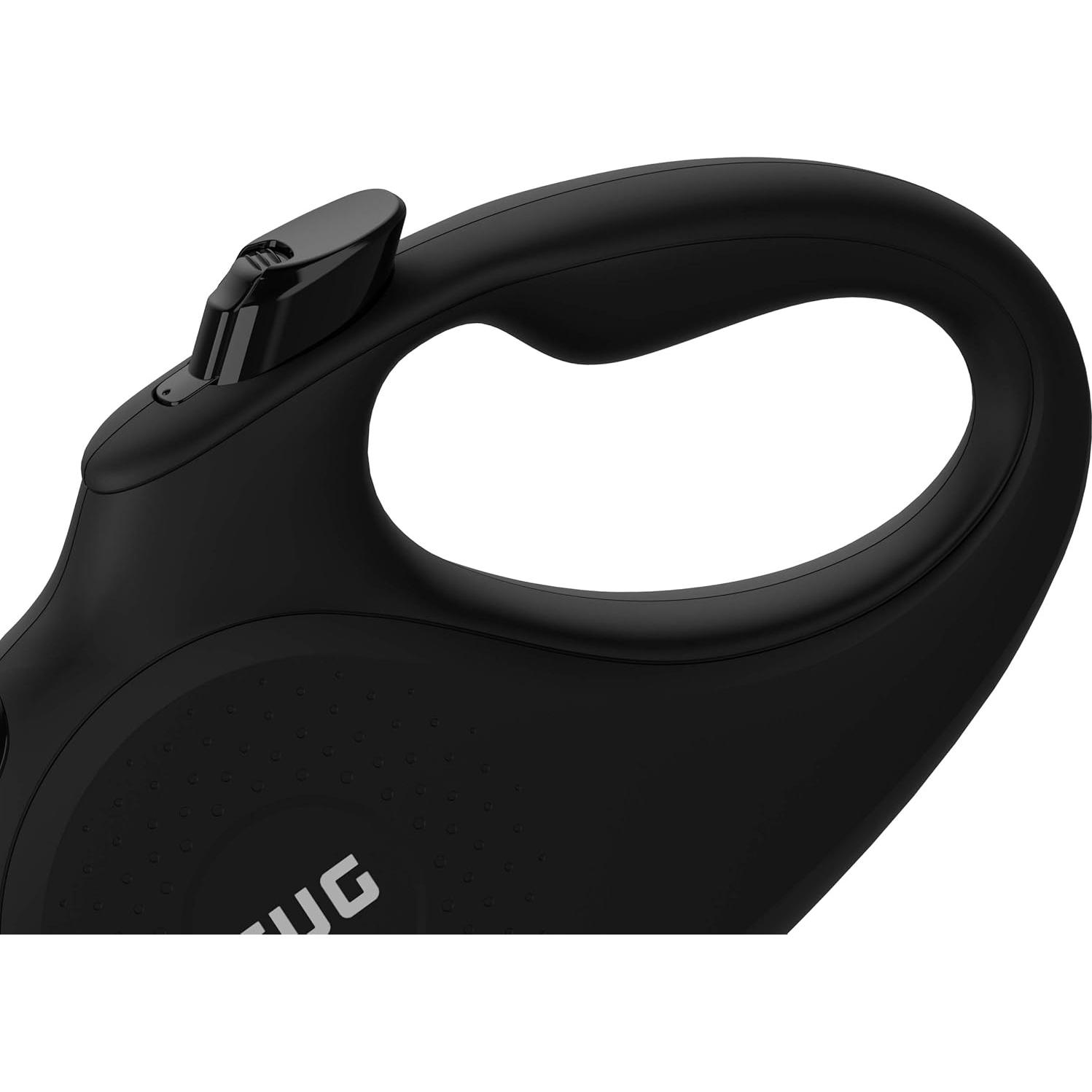 Correa Retráctil para Perros Tug 4.88 m Antideslizante Pequeña Negra/Gris