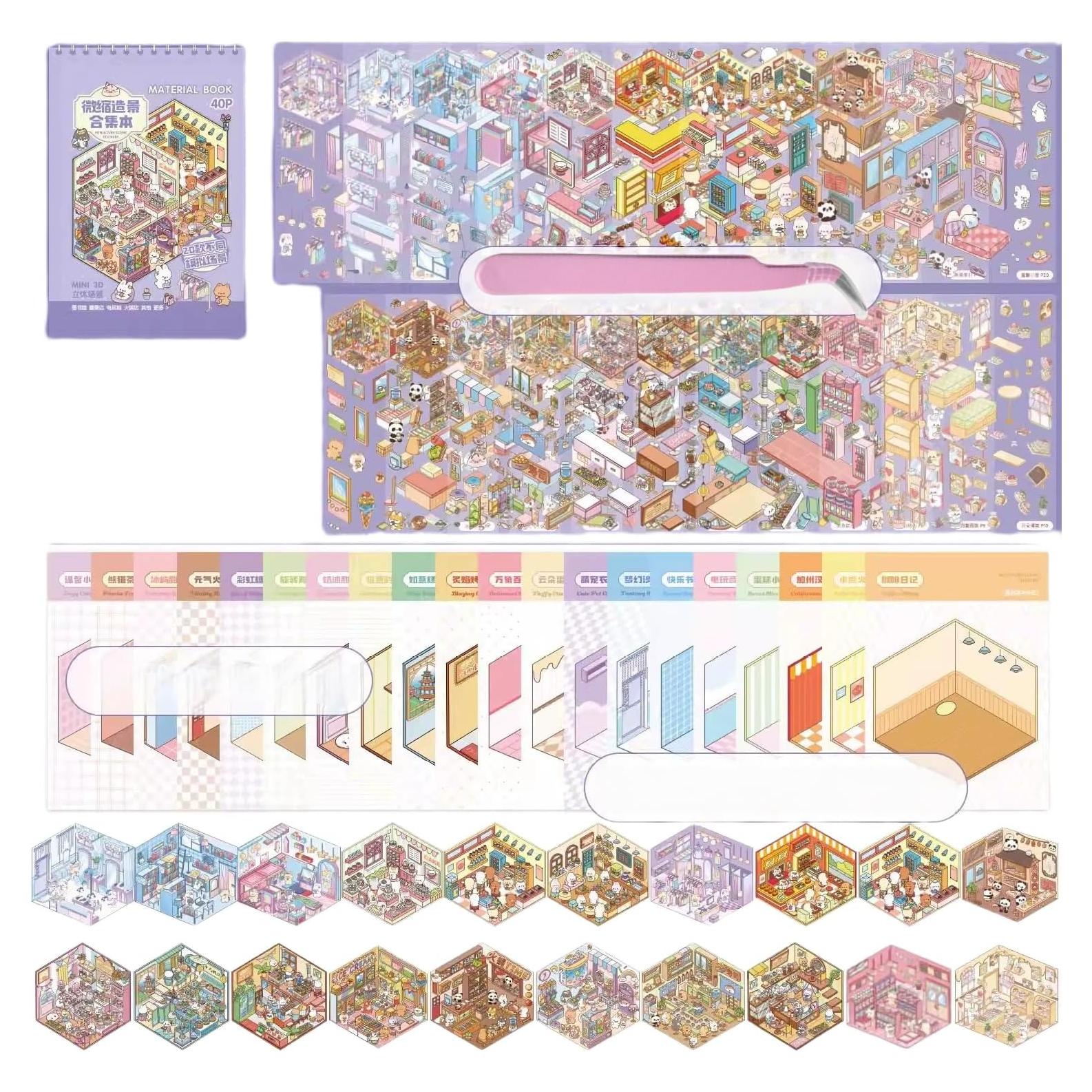 20 Sets Stickers 3D DIY Casa Affoto - Manualidades Creativas