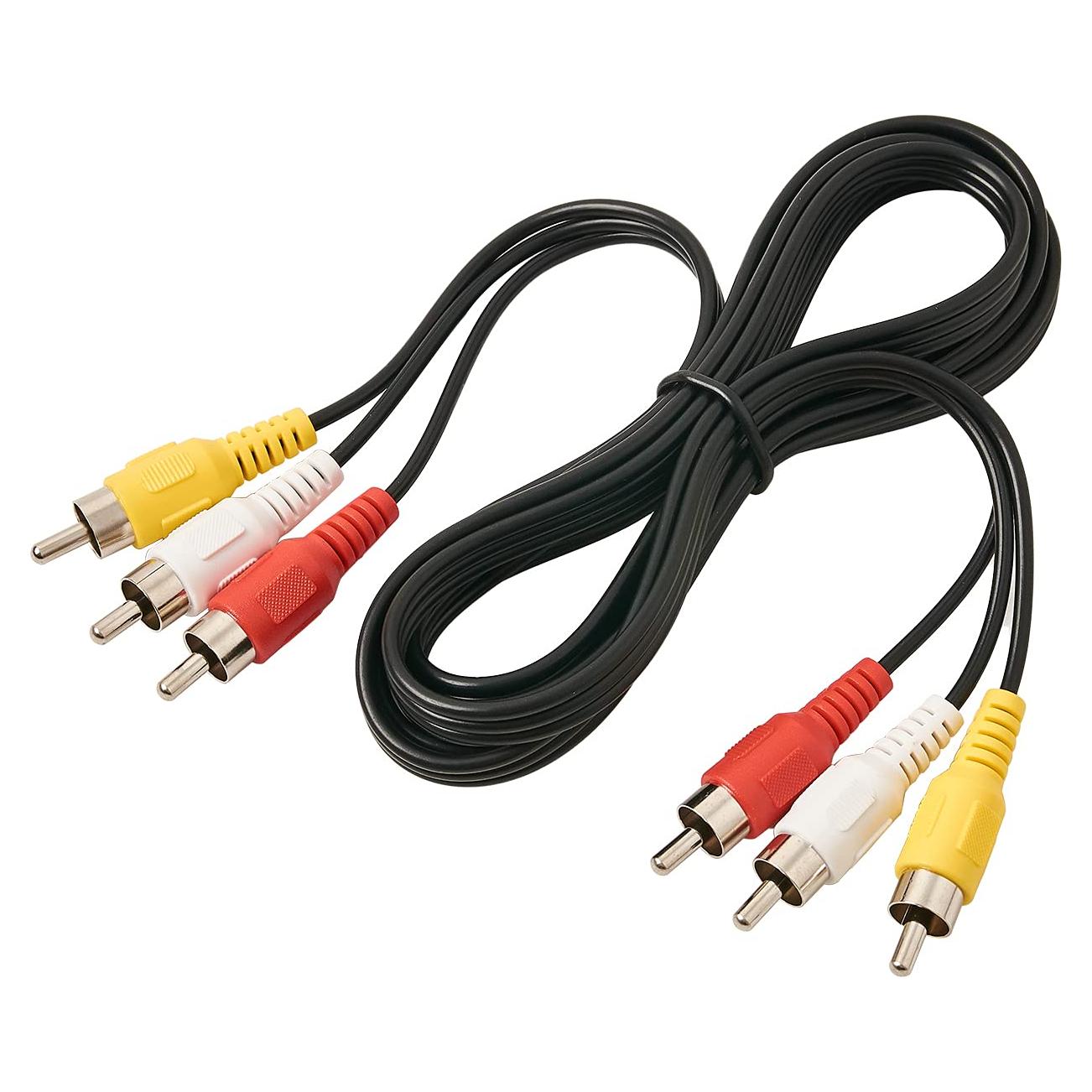 Cable de Audio y Video RCA QDiShi 1.52 m 3 Macho a 3 Macho